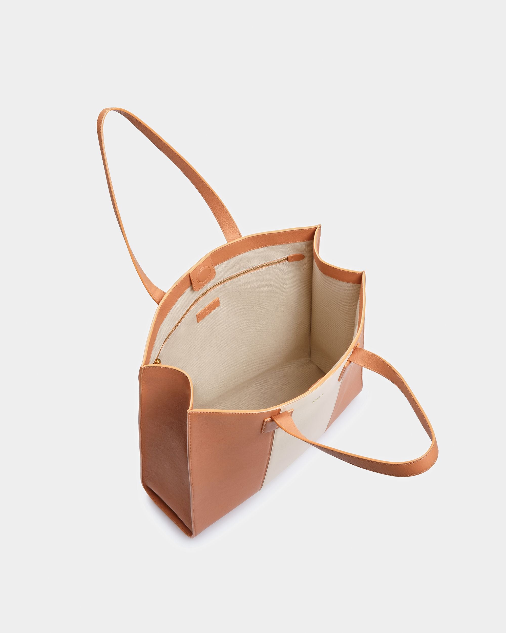 Crystalia Fourre-tout En Cuir Pêche Et Ivoire - Femme - Bally - 04