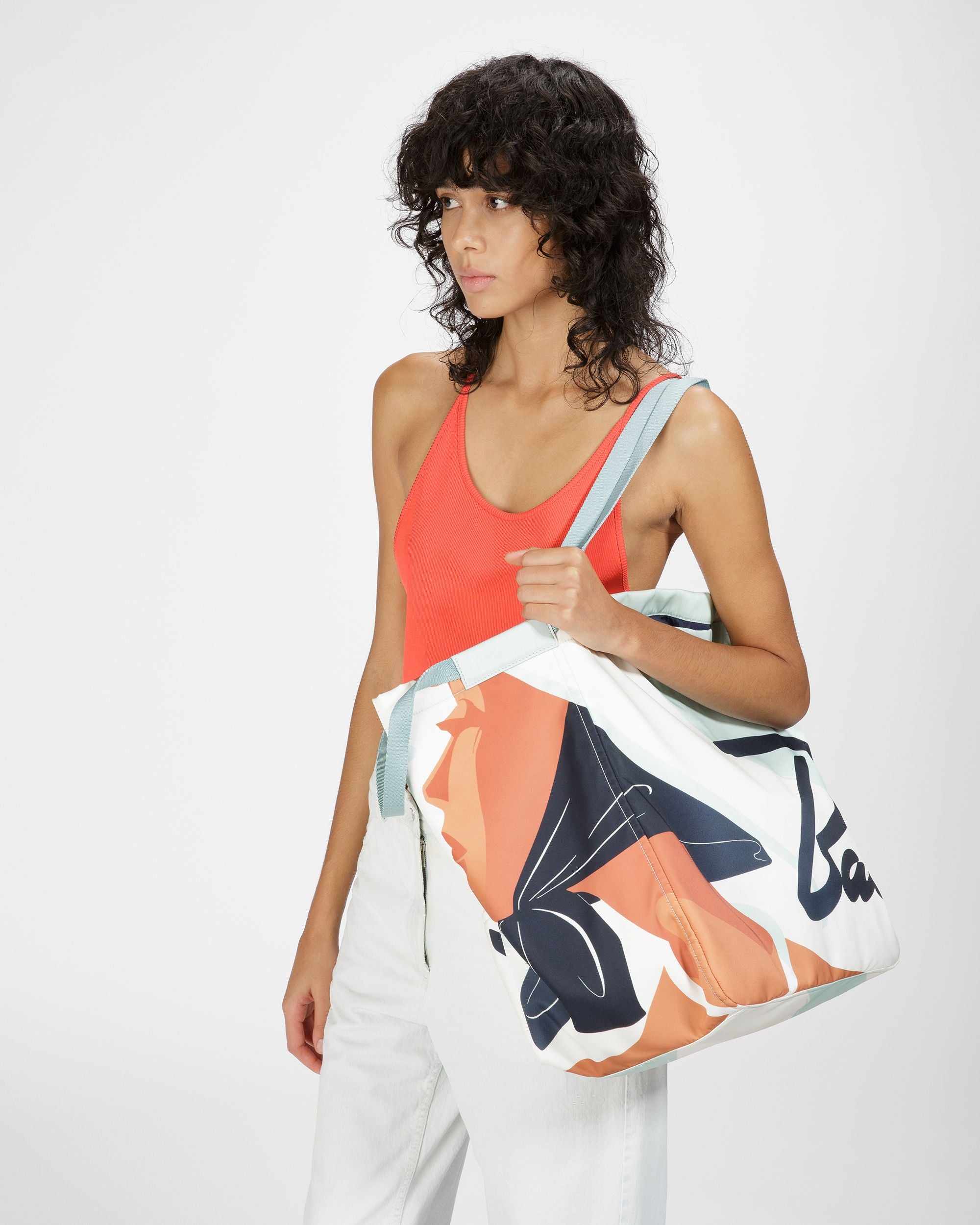 Billboard Fourre-Tout En Nylon Bleu - Femme - Bally - 01
