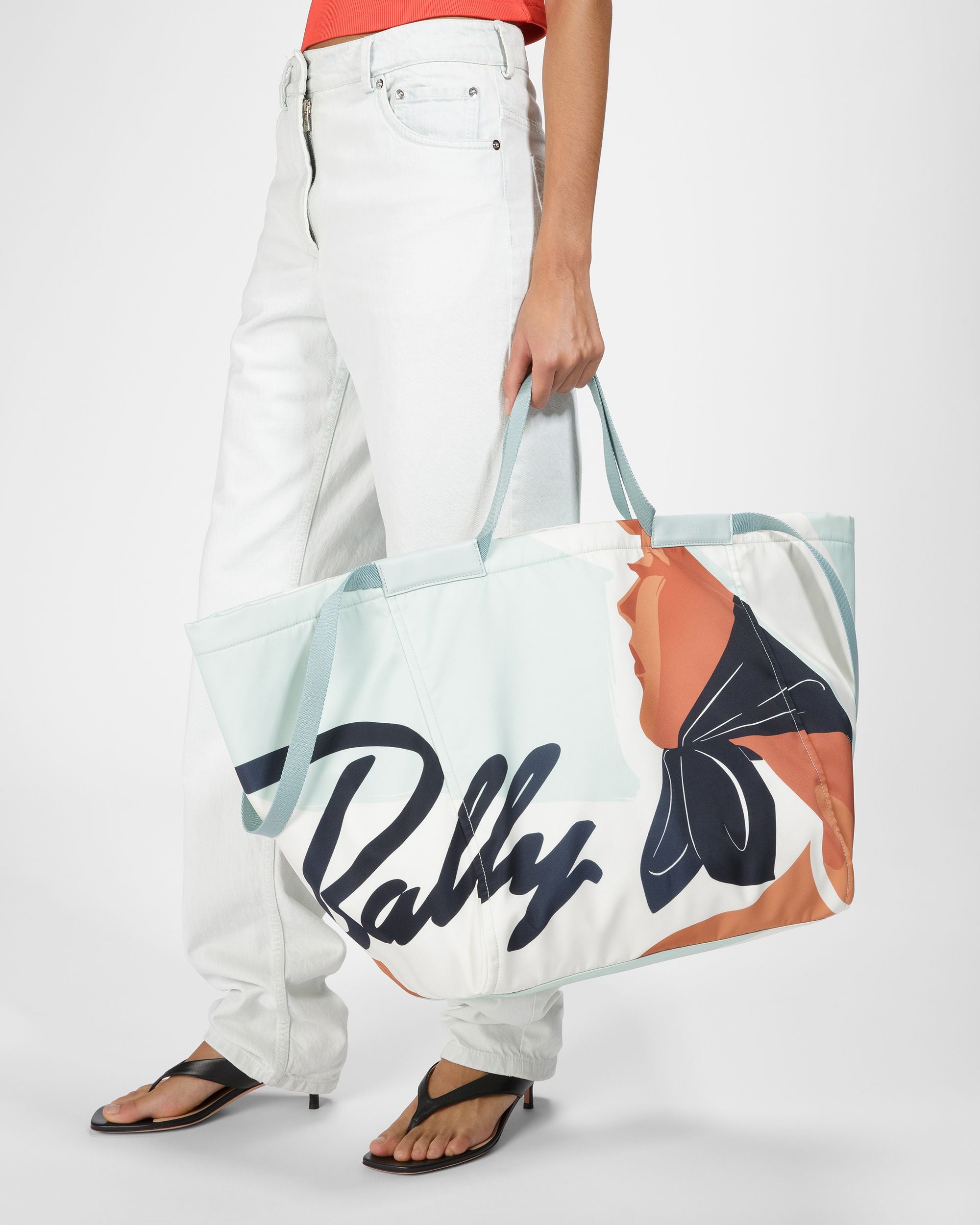 Billboard Fourre-Tout En Nylon Bleu - Femme - Bally - 03