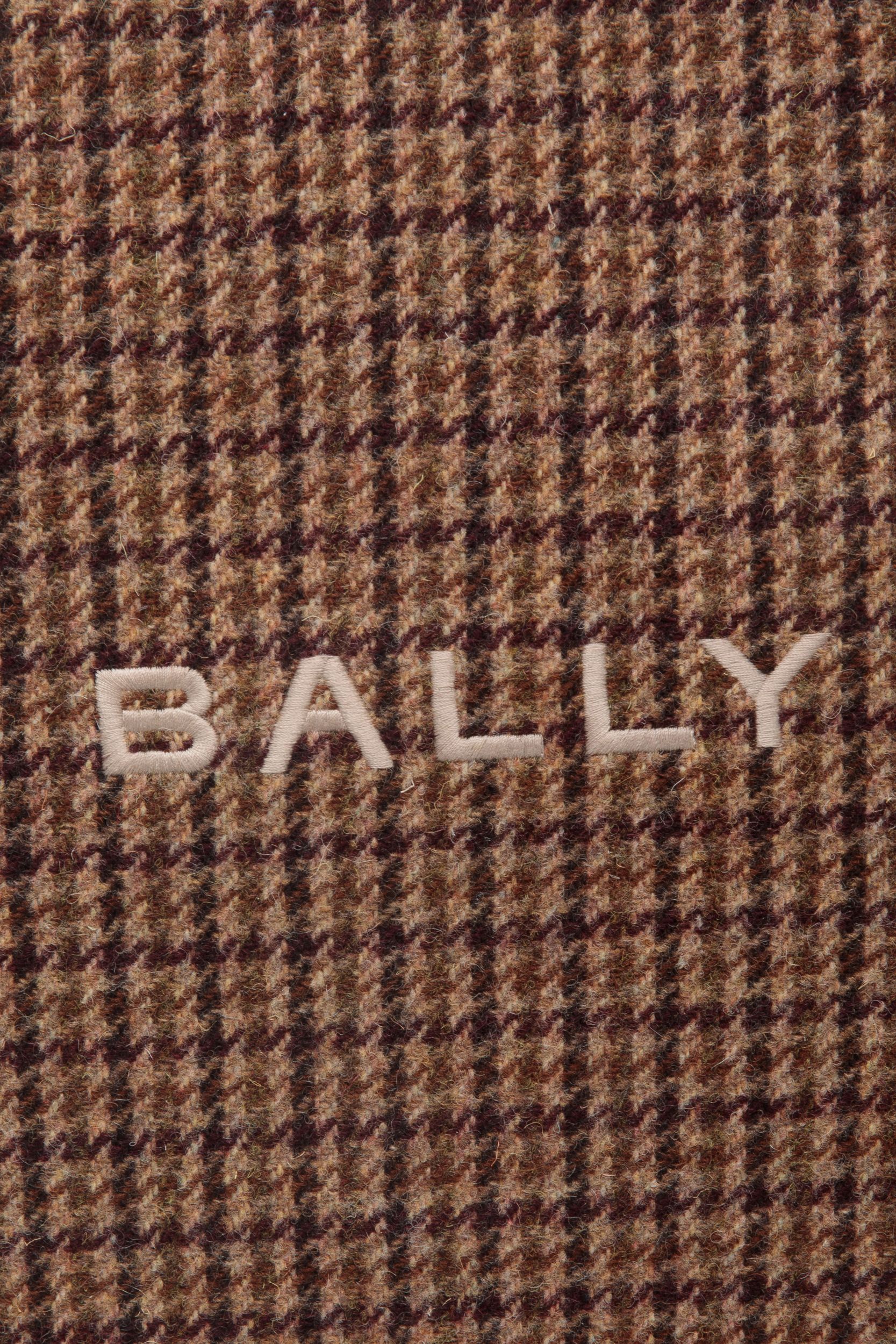 Sac Cabas Bar En Laine Et Cuir À Carreaux Multimarron - Femme - Bally - 05