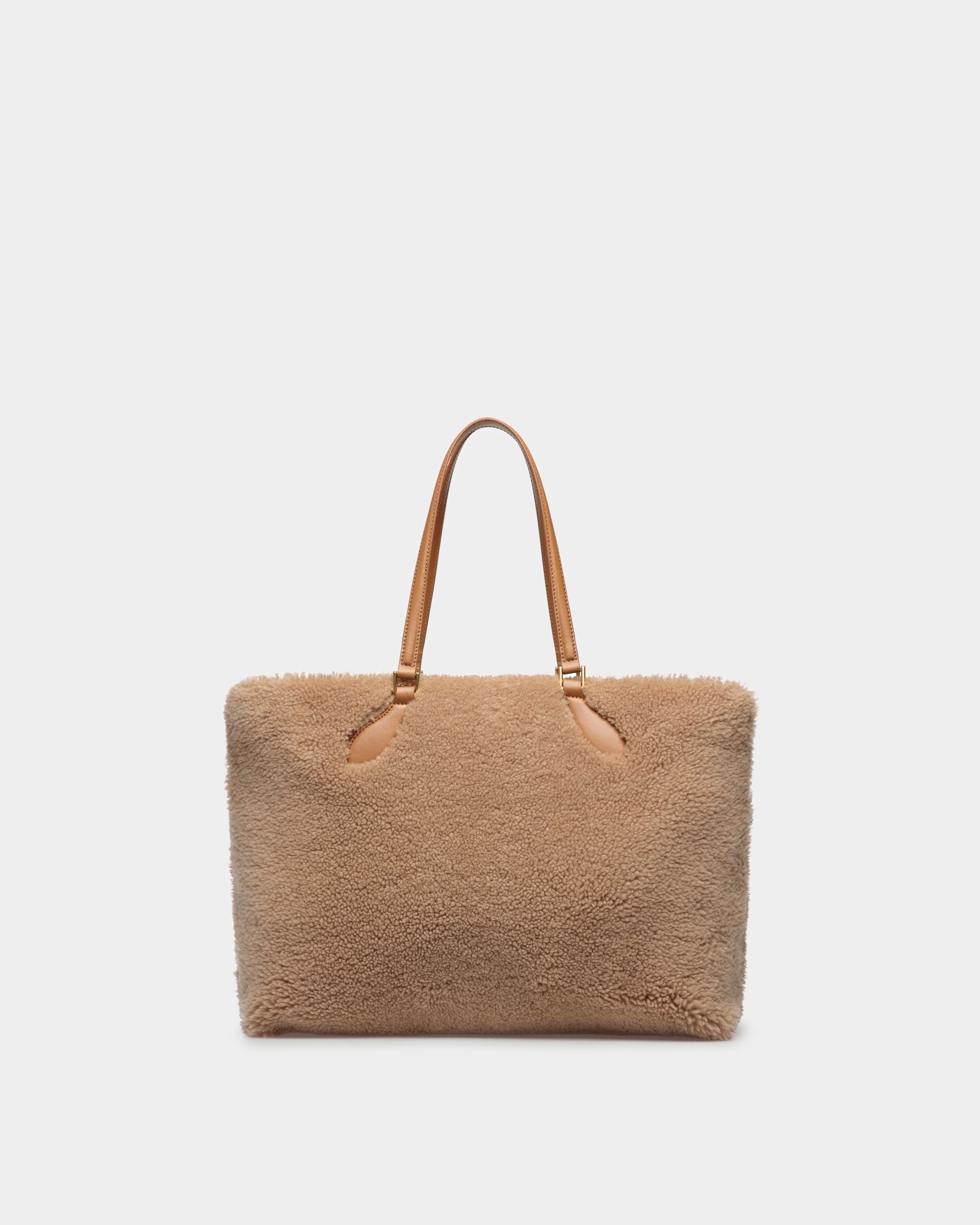 Sac Cabas Emblem En Laine Beige - Femme - Bally - 02