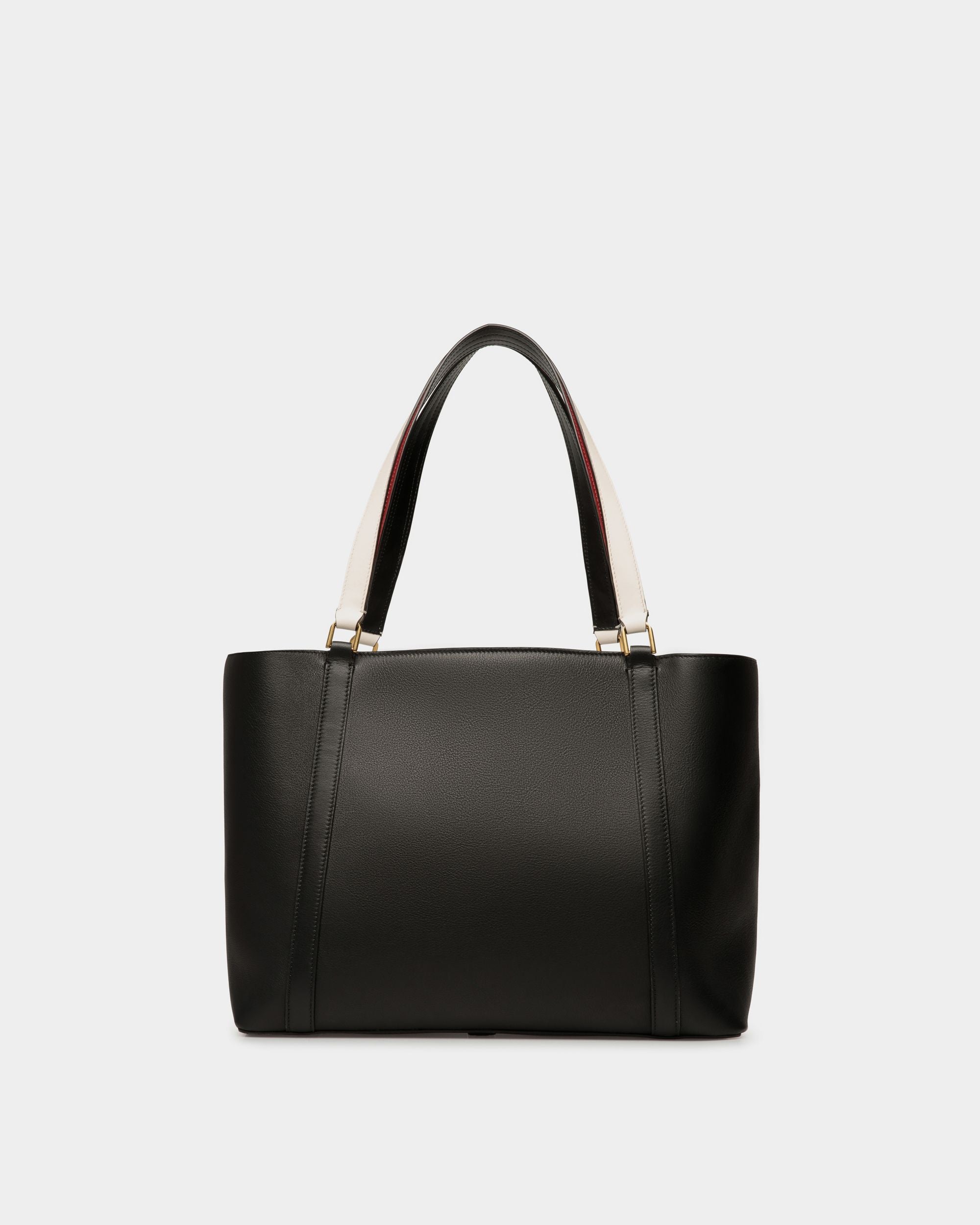Sac Cabas Code En Cuir Noir - Femme - Bally - 02