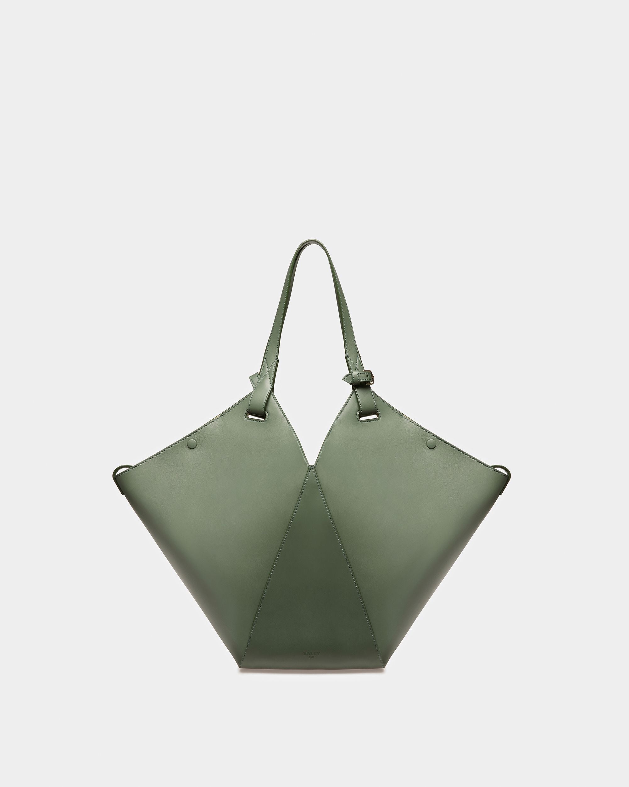Ahria Fourre-tout En Cuir Vert Sauge - Femme - Bally - 01