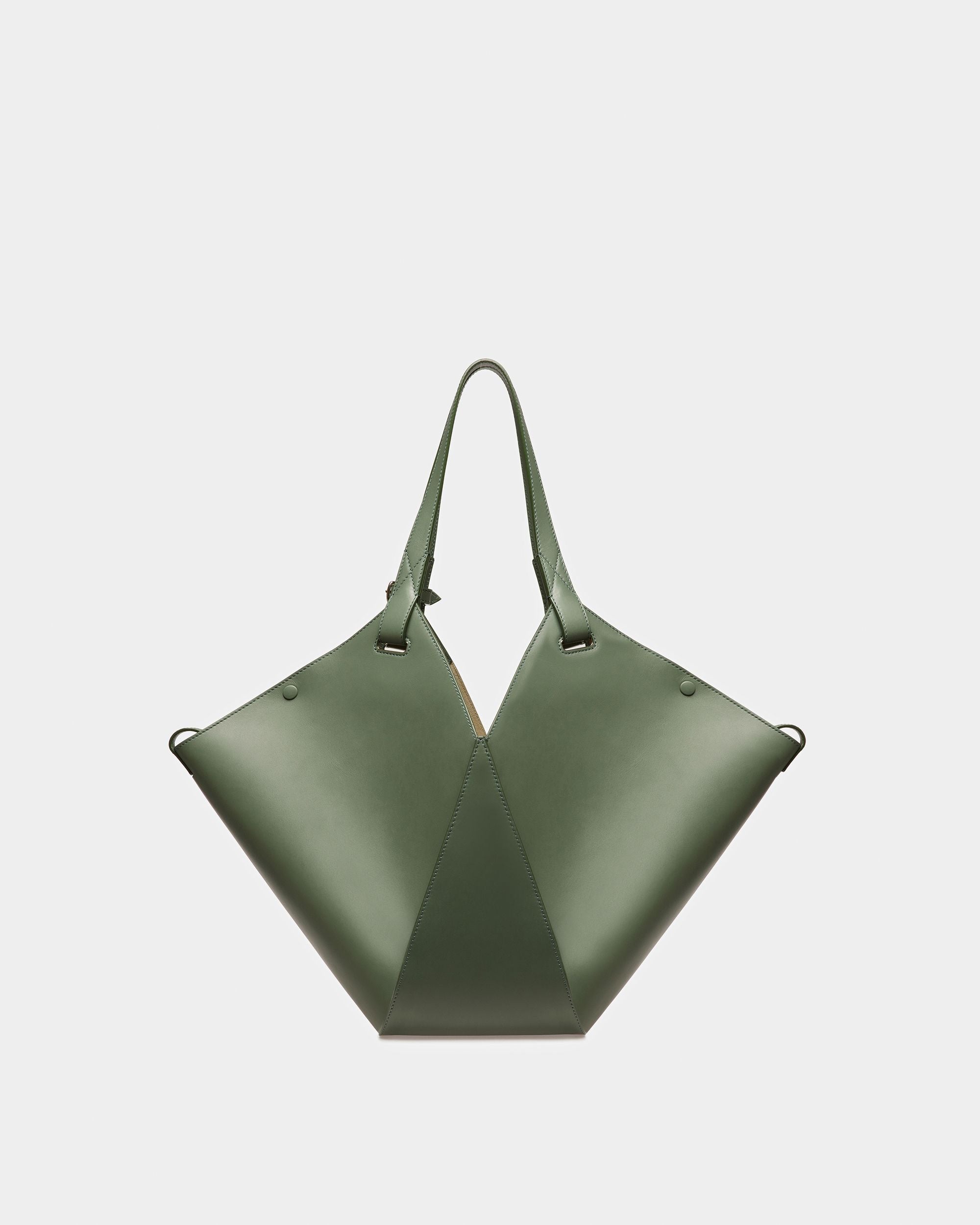 Ahria Fourre-tout En Cuir Vert Sauge - Femme - Bally - 03