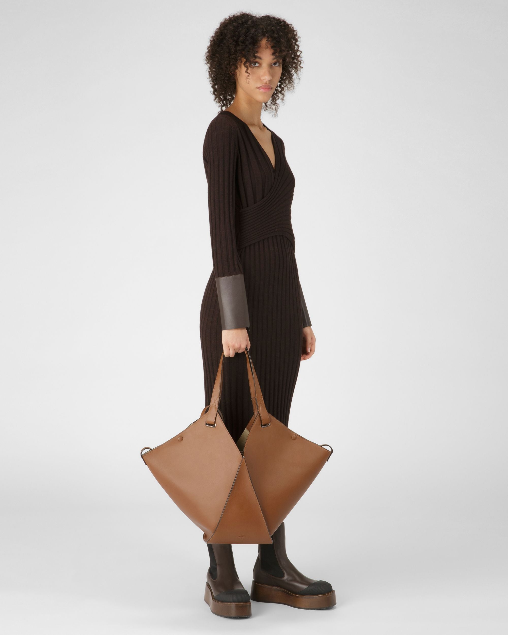 Ahria Cabas En Cuir Marron - Femme - Bally - 10