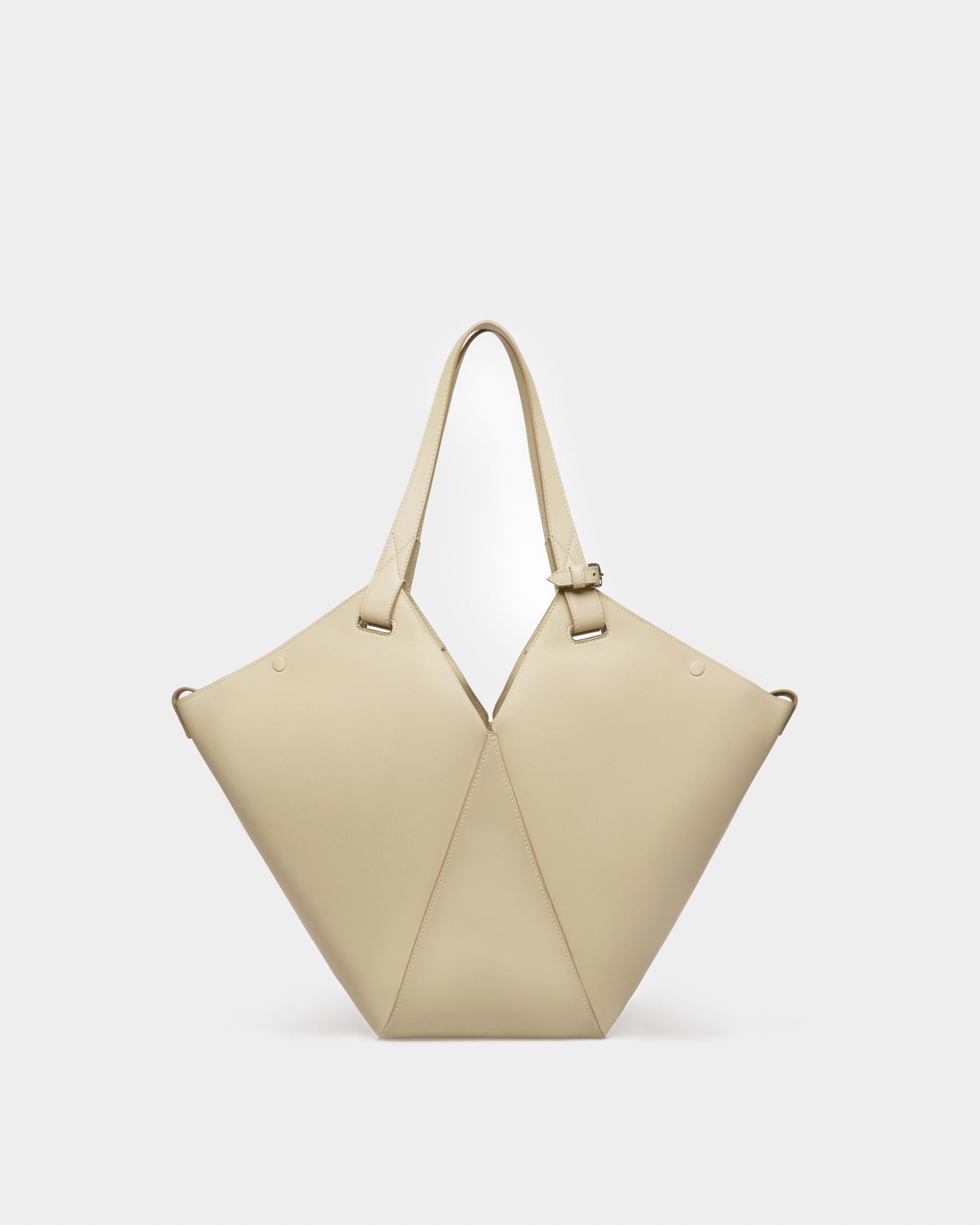 Ahria Cabas En Cuir Beige Clair - Femme - Bally - 01