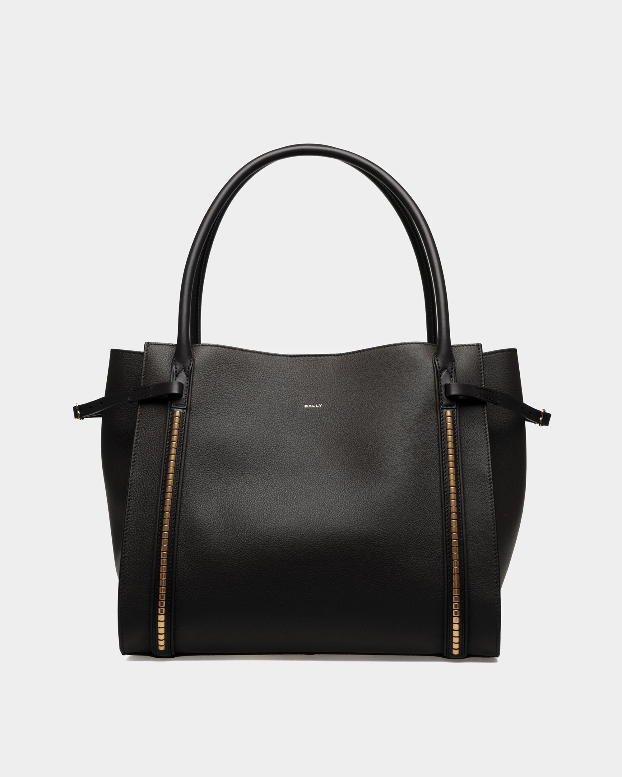 Grand Sac Cabas Chesney En Cuir Noir - Femme - Bally - 01