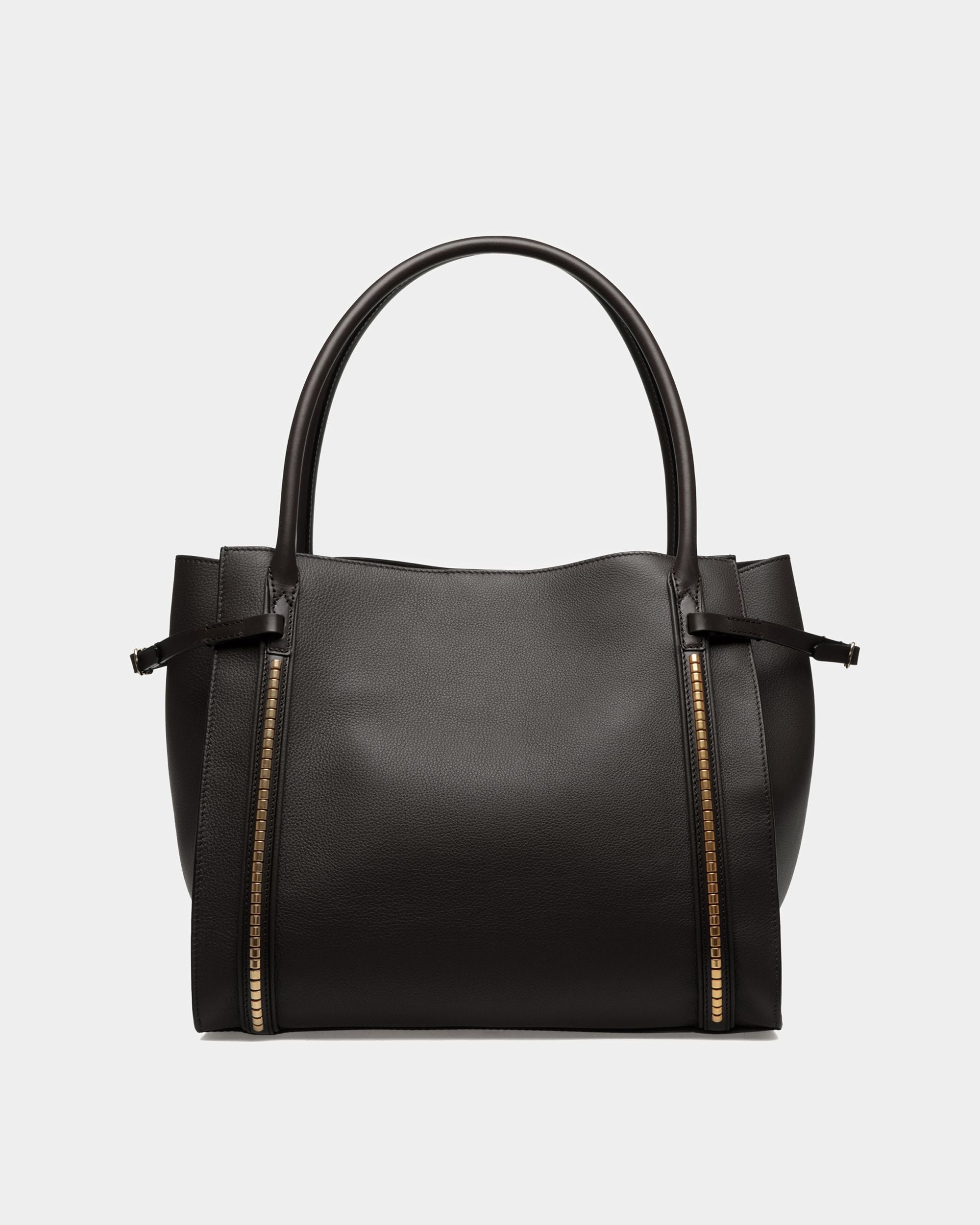 Grand Sac Cabas Chesney En Cuir Noir - Femme - Bally - 03
