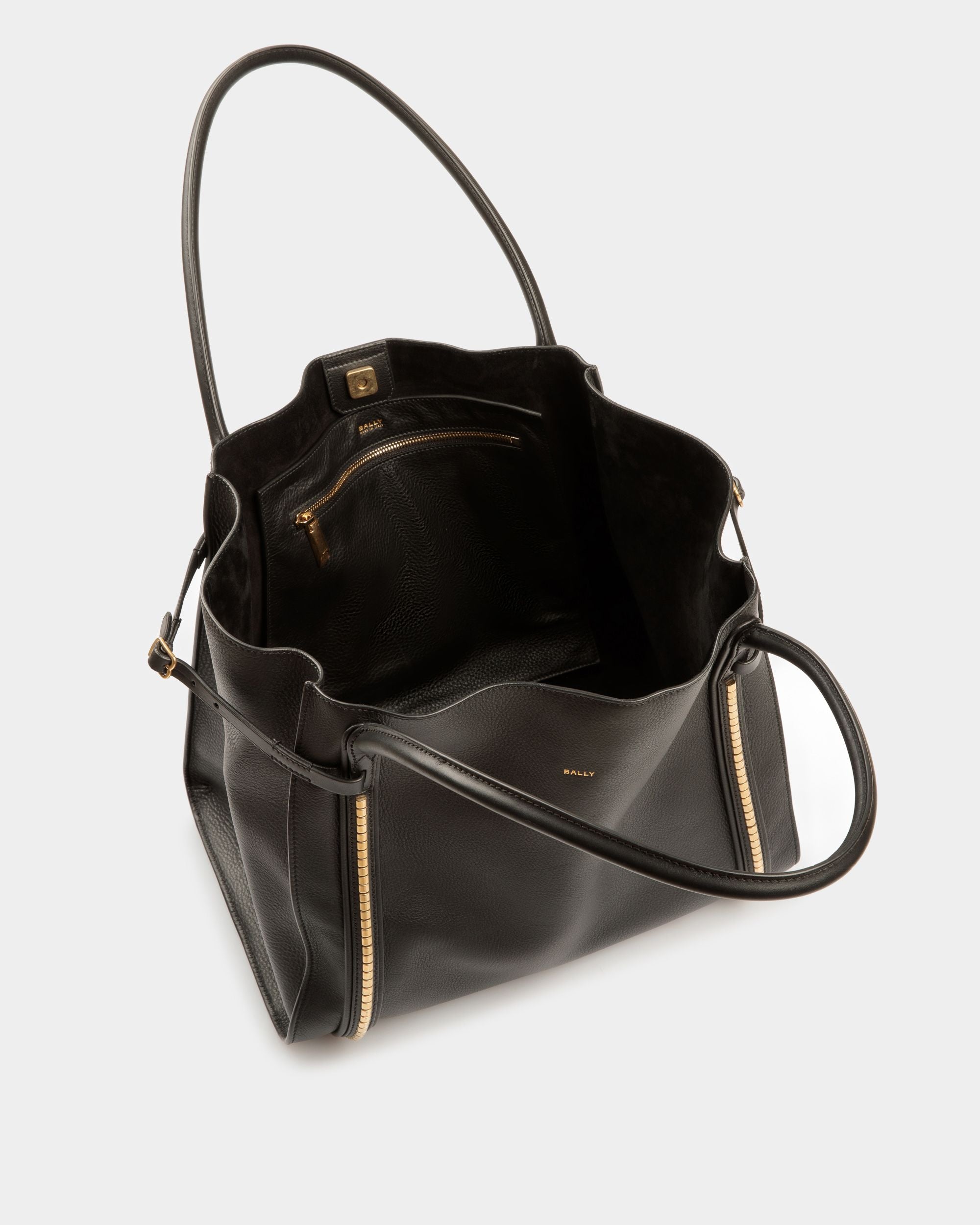 Grand Sac Cabas Chesney En Cuir Noir - Femme - Bally - 05