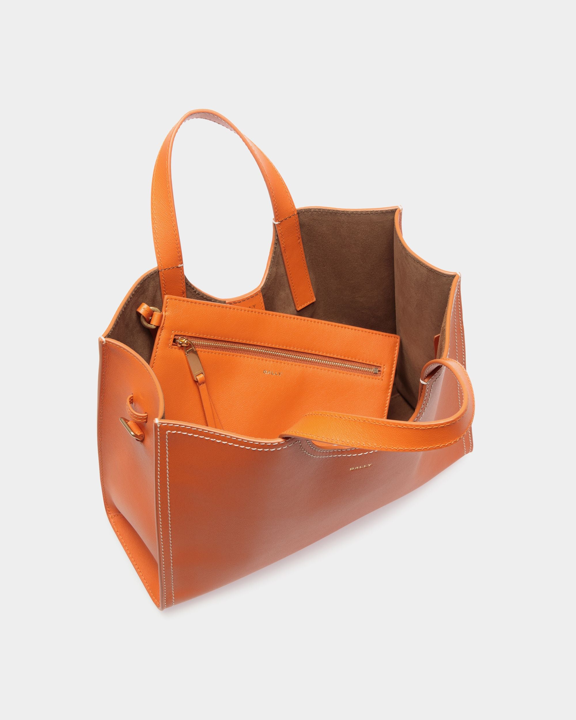 Sac Cabas Easy Bally En Cuir Koi Orange - Femme - Bally - 04