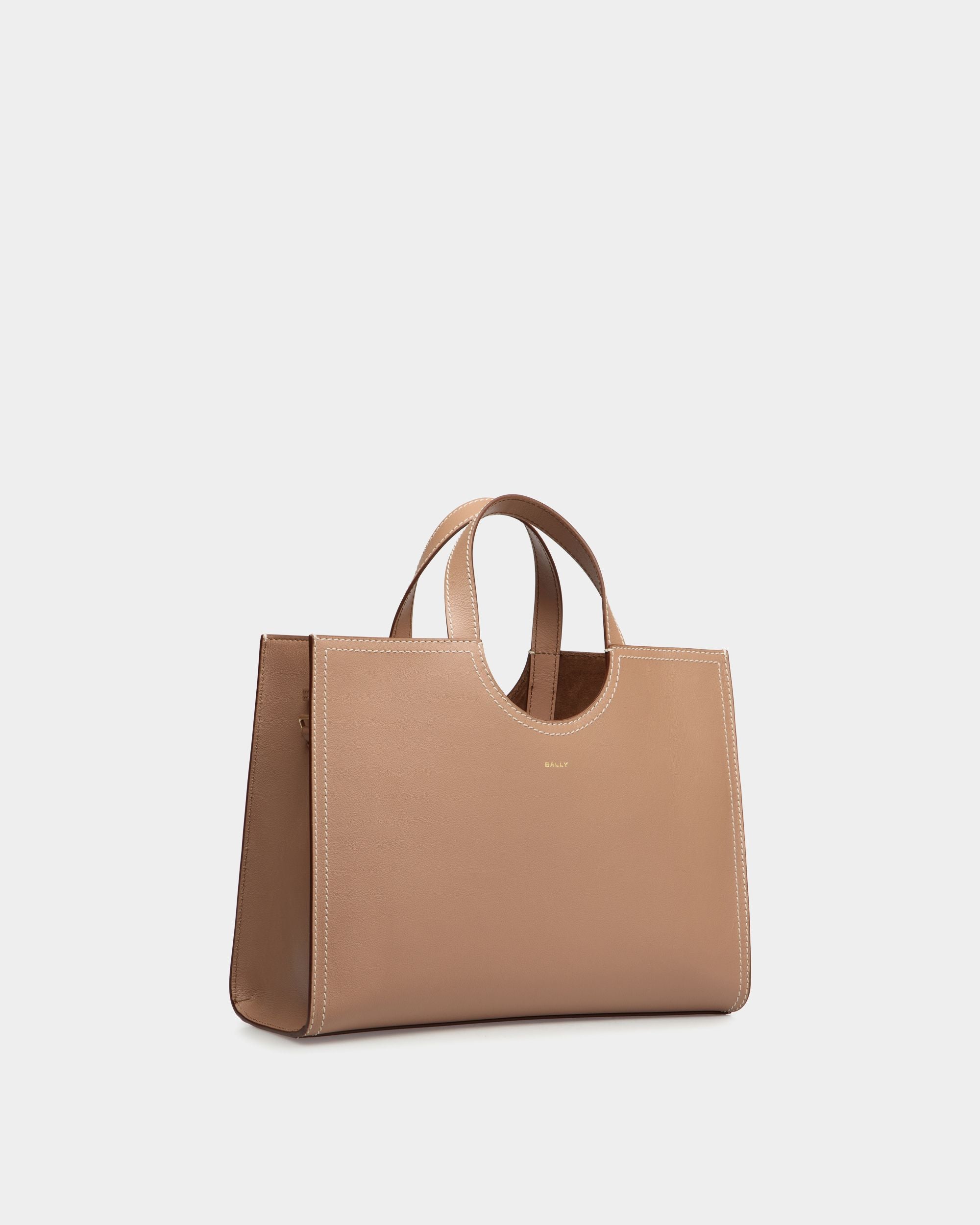 Sac Cabas Easy Bally En Cuir Praline Beige - Femme - Bally - 04
