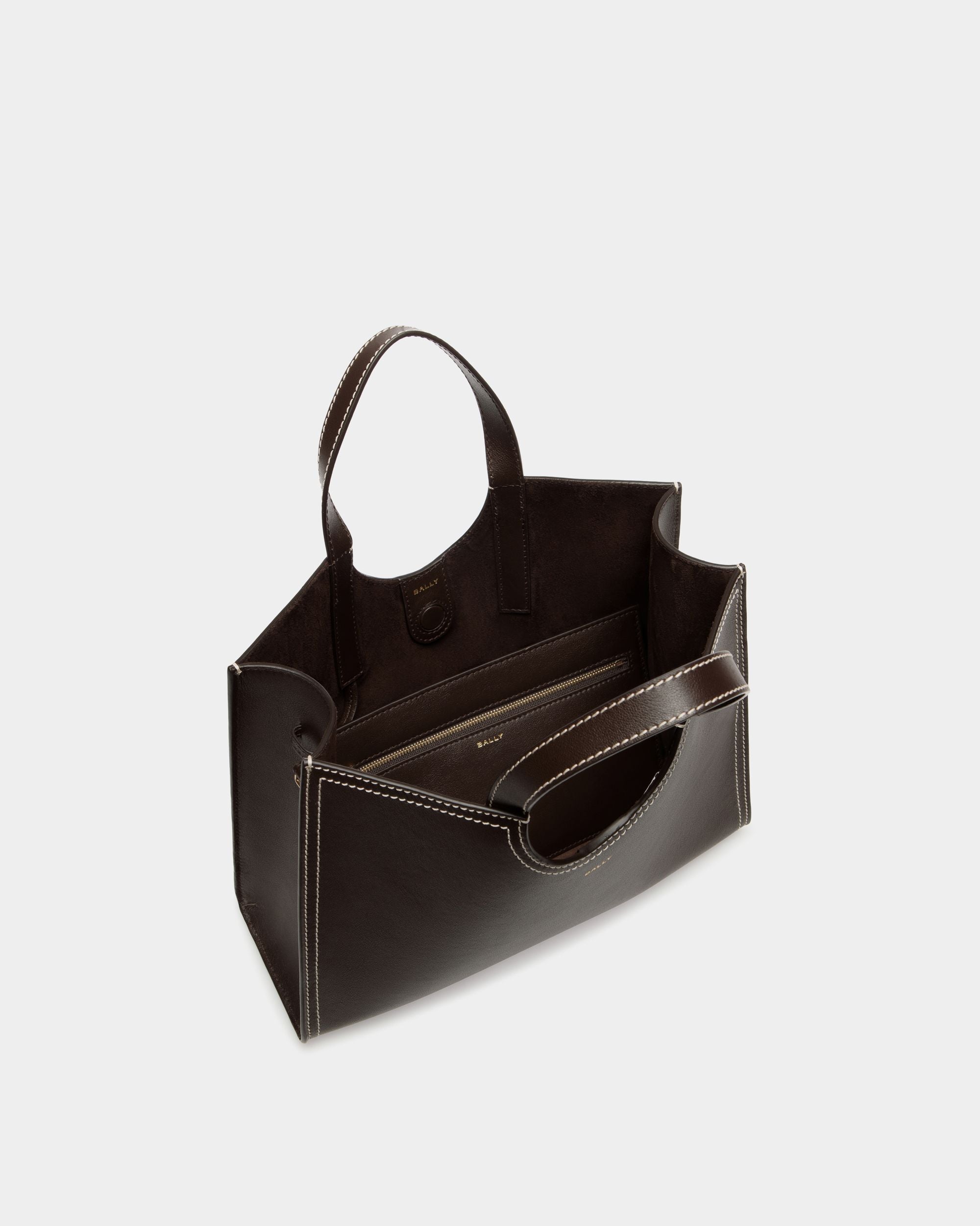 Sac Cabas Easy Bally En Cuir Ebano - Femme - Bally - 05