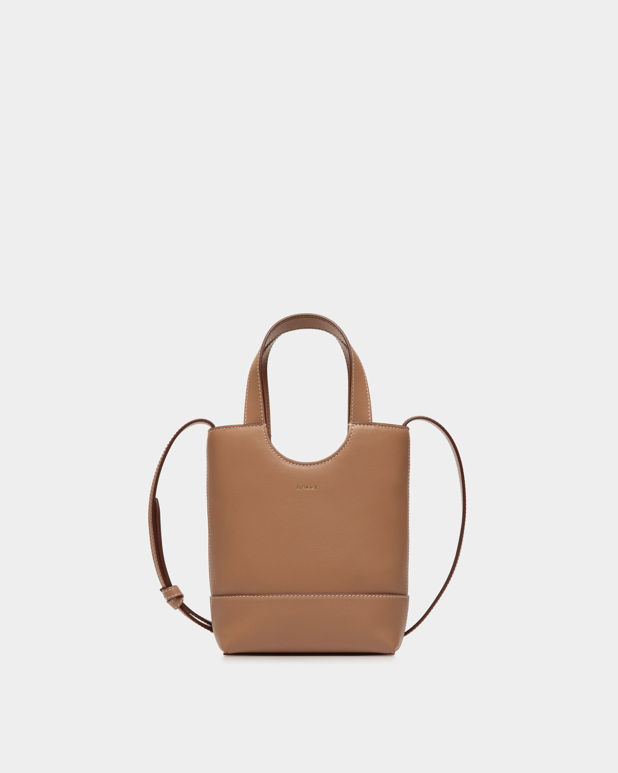 Petit Sac Cabas Easy Bally En Cuir Praline Beige - Femme - Bally - 01