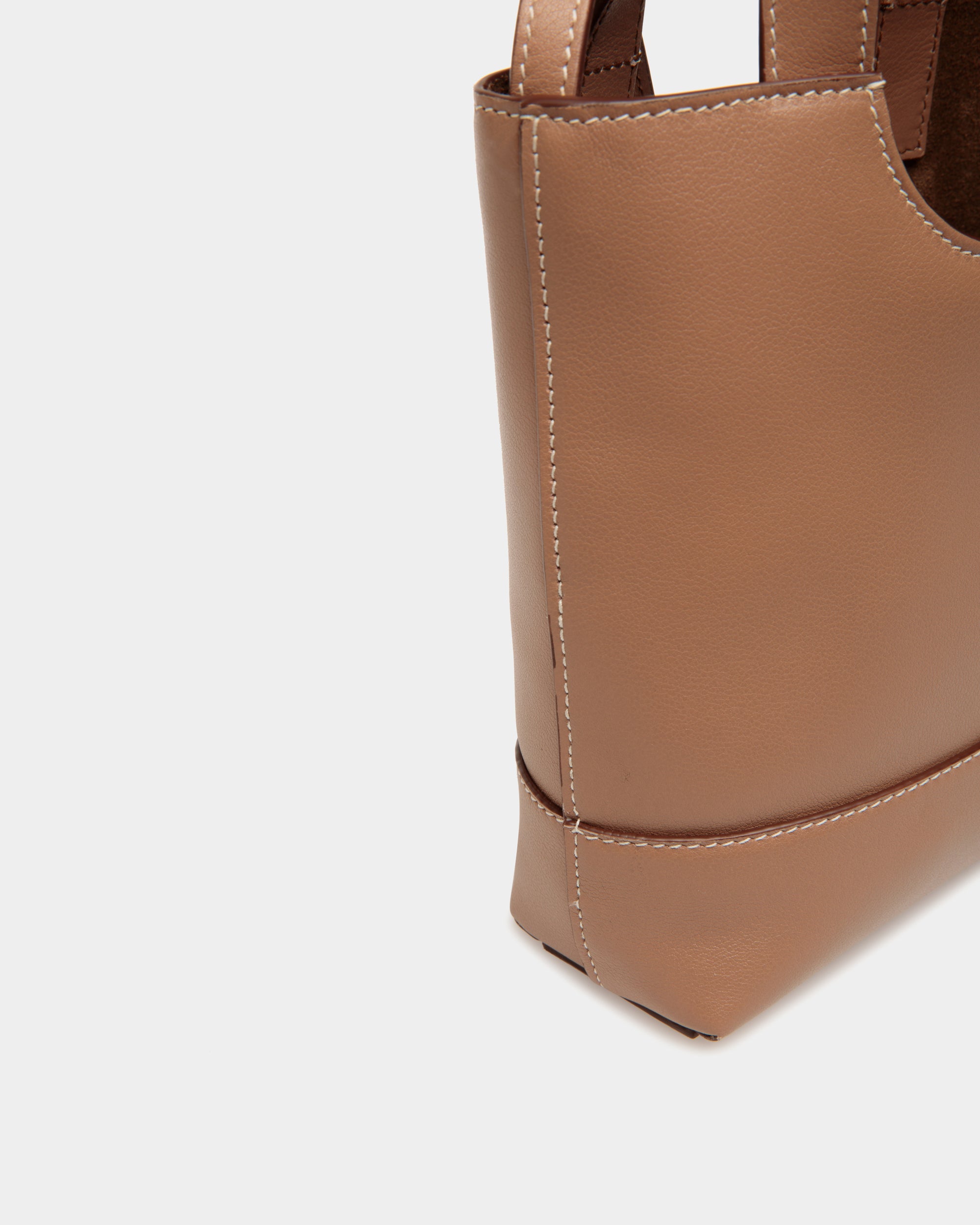 Petit Sac Cabas Easy Bally En Cuir Praline Beige - Femme - Bally - 04