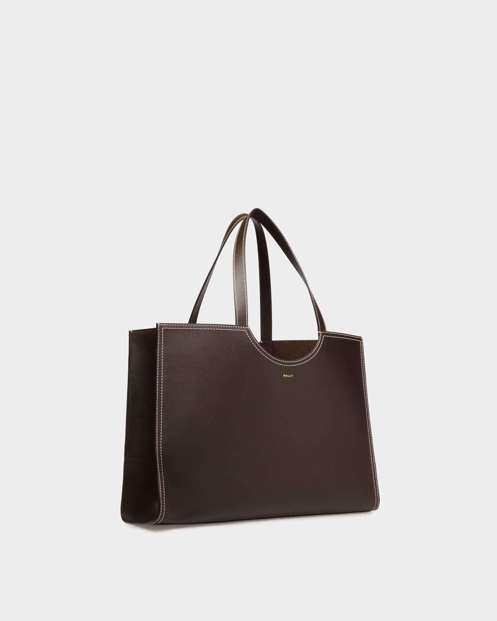 Sac Cabas Easy Bally En Cuir Ebano - Femme - Bally - 04