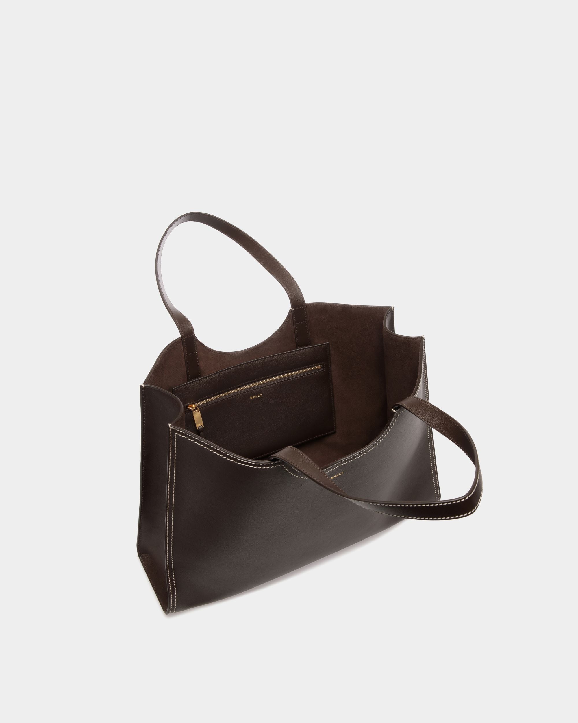 Sac Cabas Easy Bally En Cuir Ebano - Femme - Bally - 05
