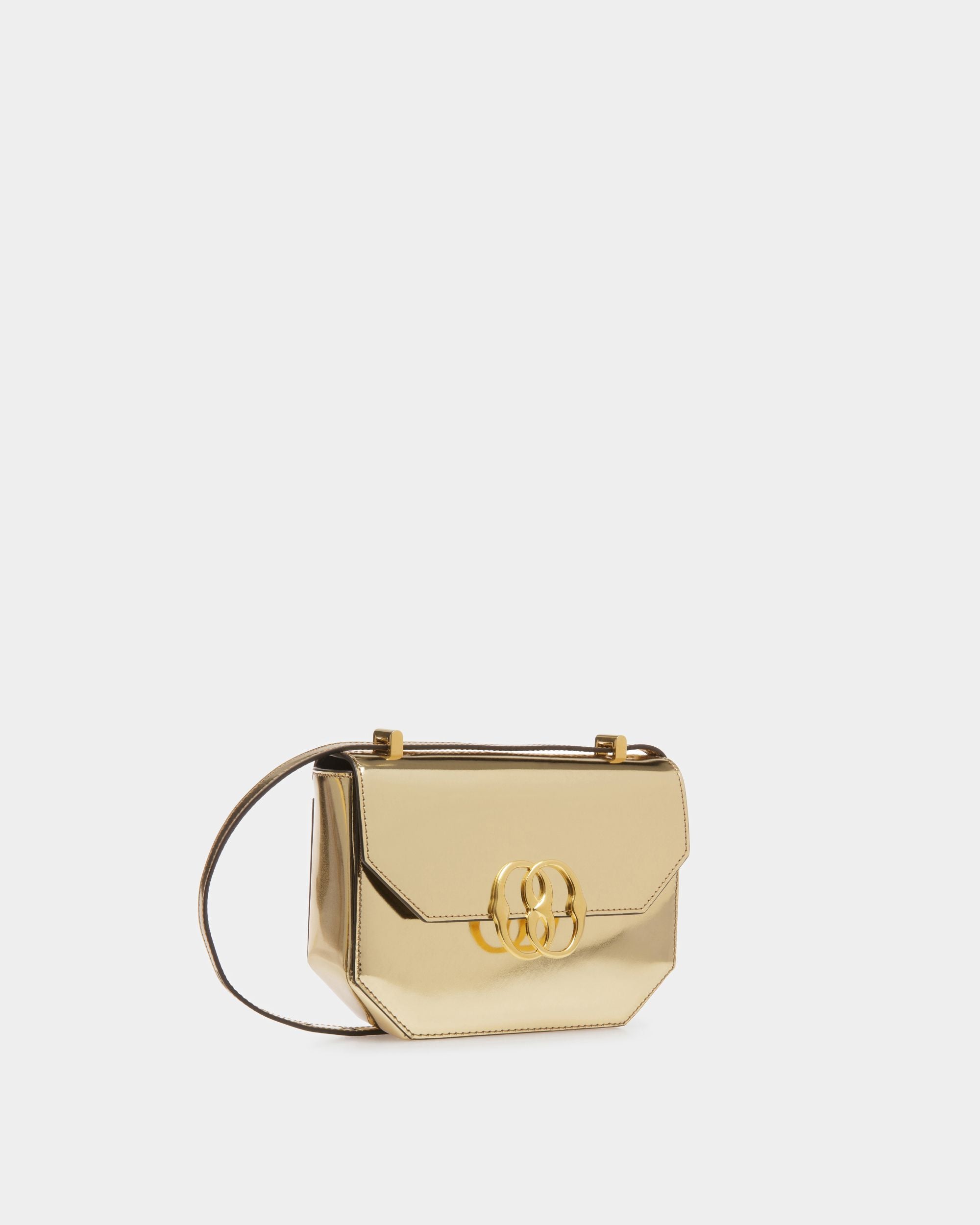 Mini-Sac Emblem En Cuir Doré - Femme - Bally - 03