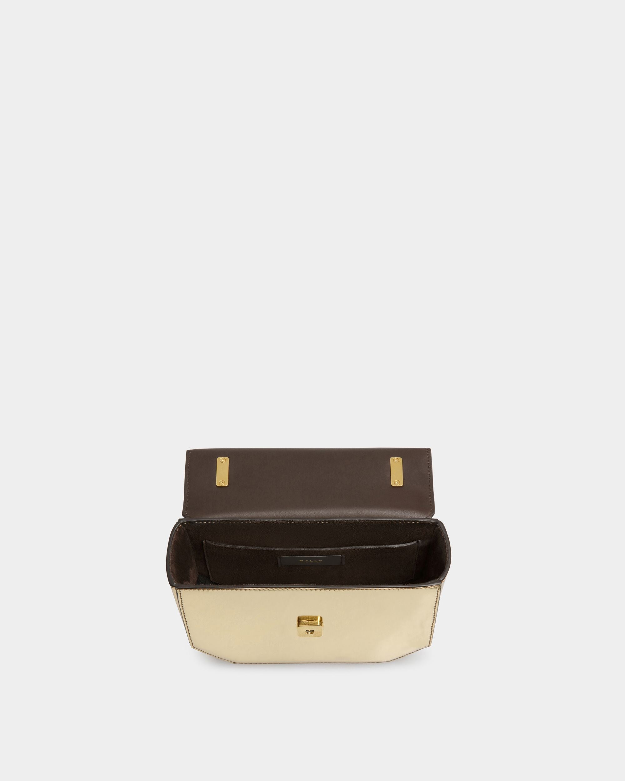 Mini-Sac Emblem En Cuir Doré - Femme - Bally - 04