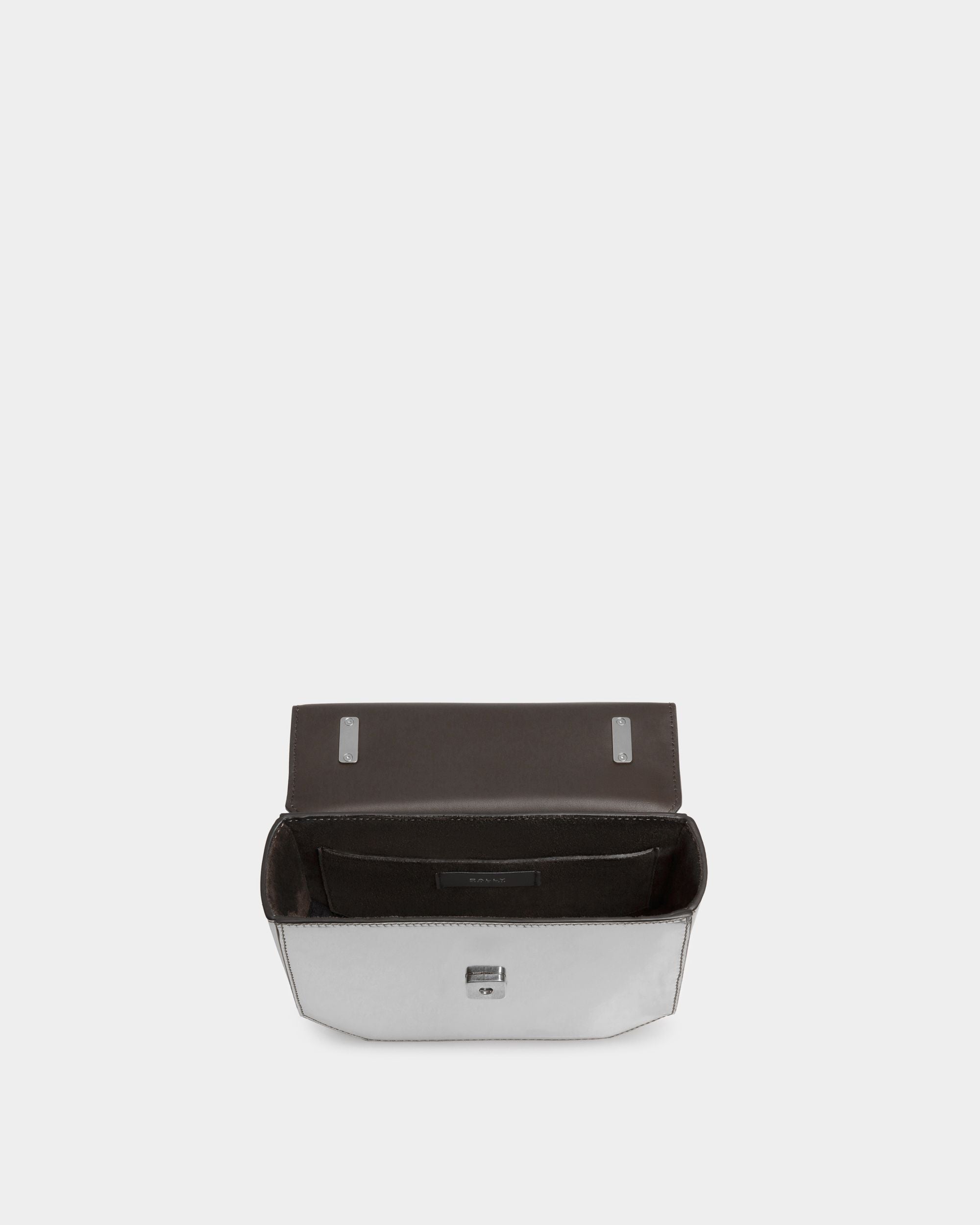 Mini-Sac Emblem En Cuir Argent - Femme - Bally - 04