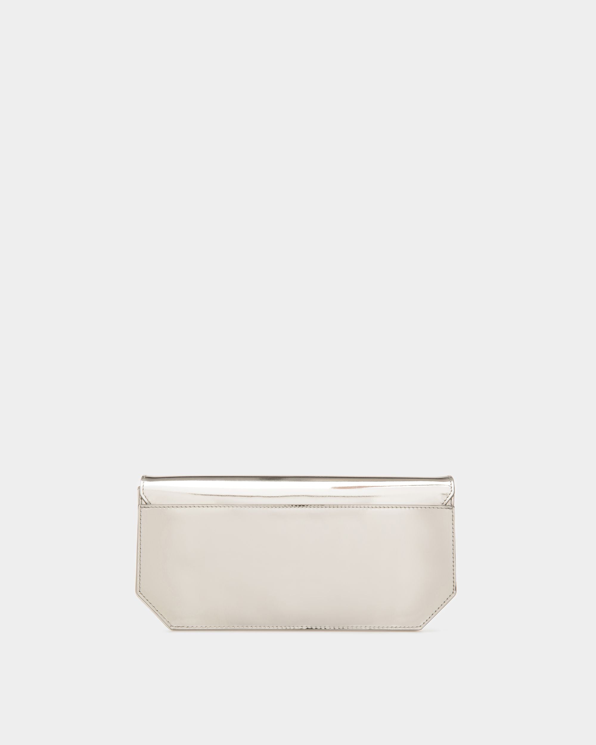 Sac D’Épaule Emblem En Cuir Argent - Femme - Bally - 02