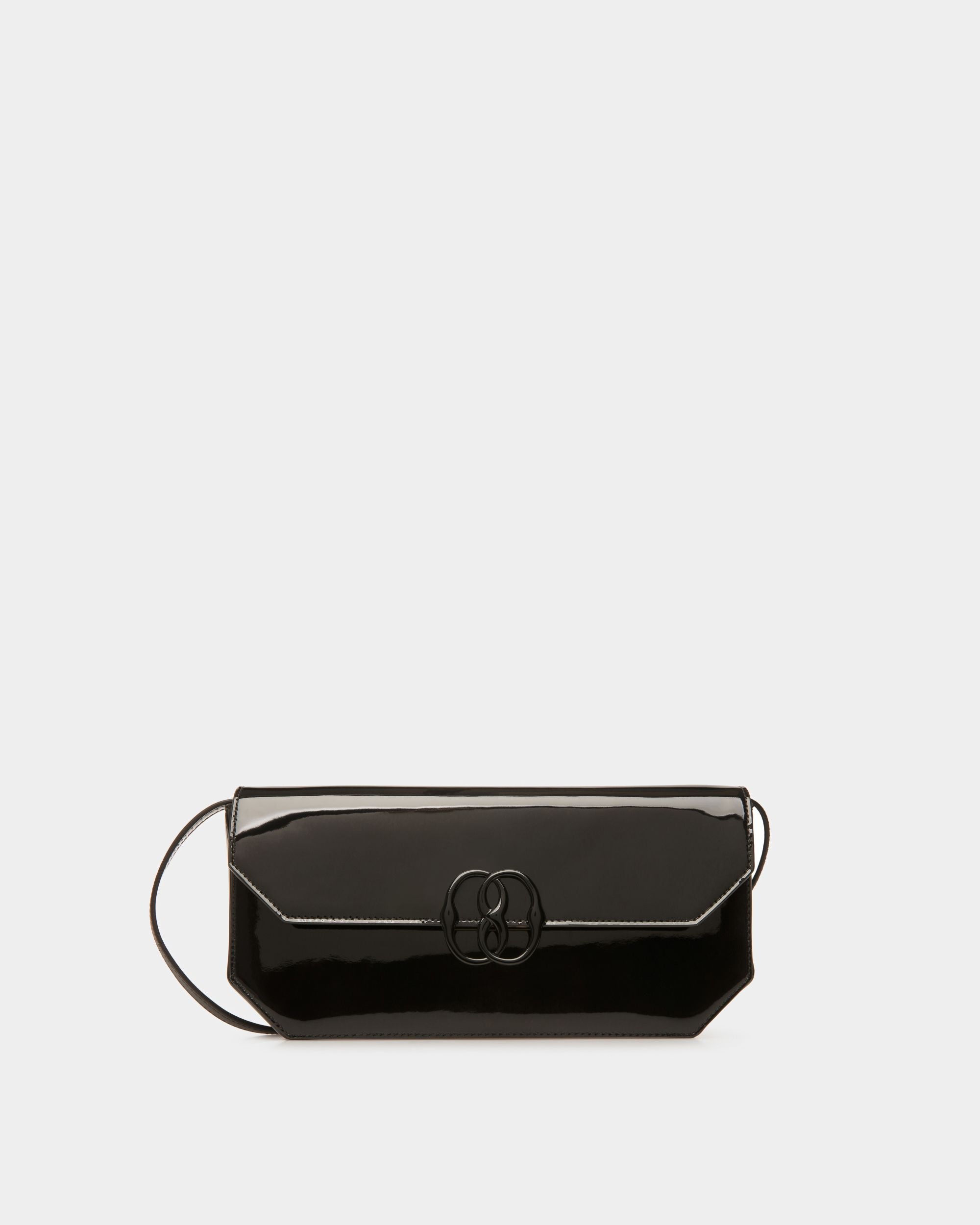 Sac D’Épaule Emblem En Cuir Noir - Femme - Bally - 01