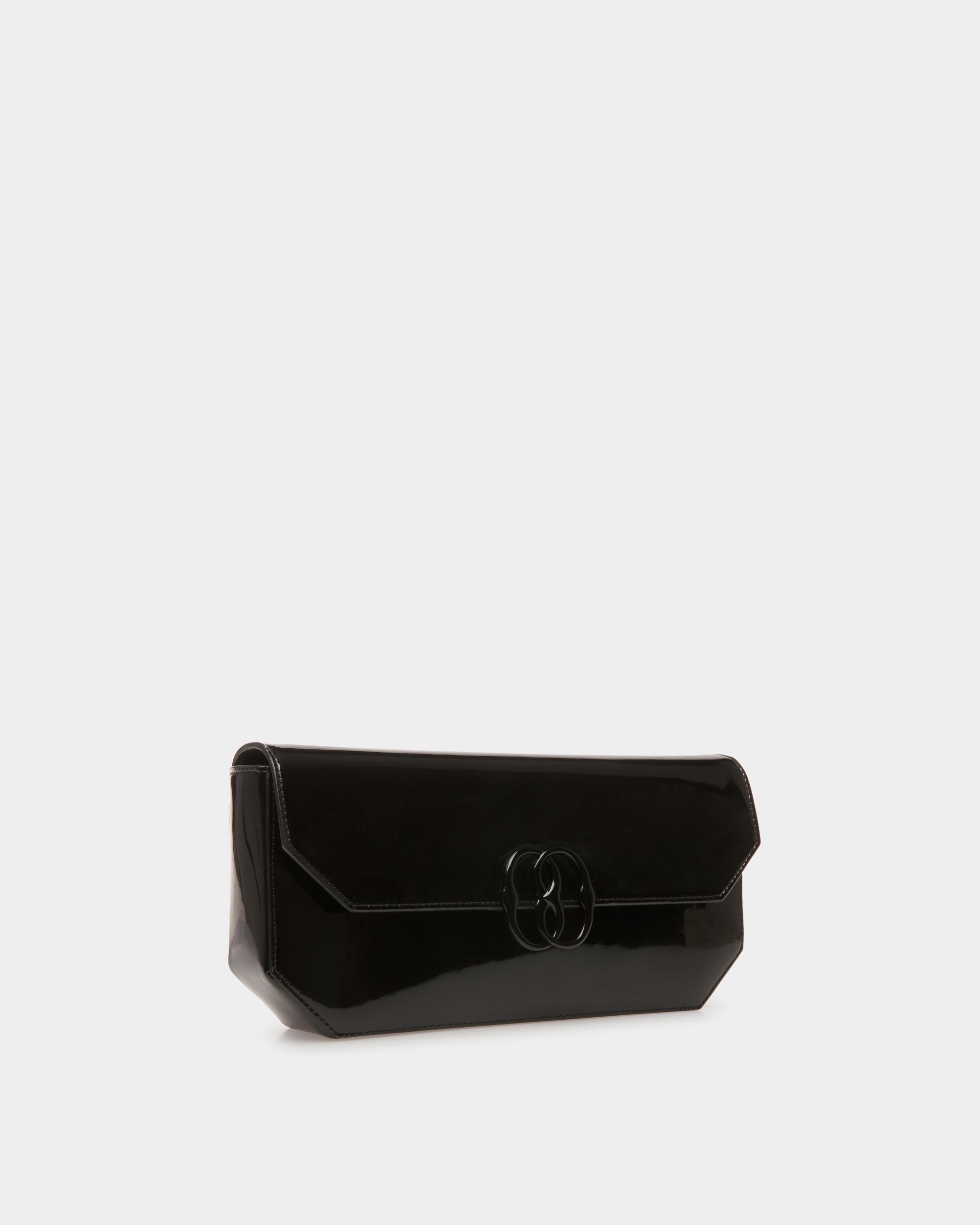 Sac D’Épaule Emblem En Cuir Noir - Femme - Bally - 04