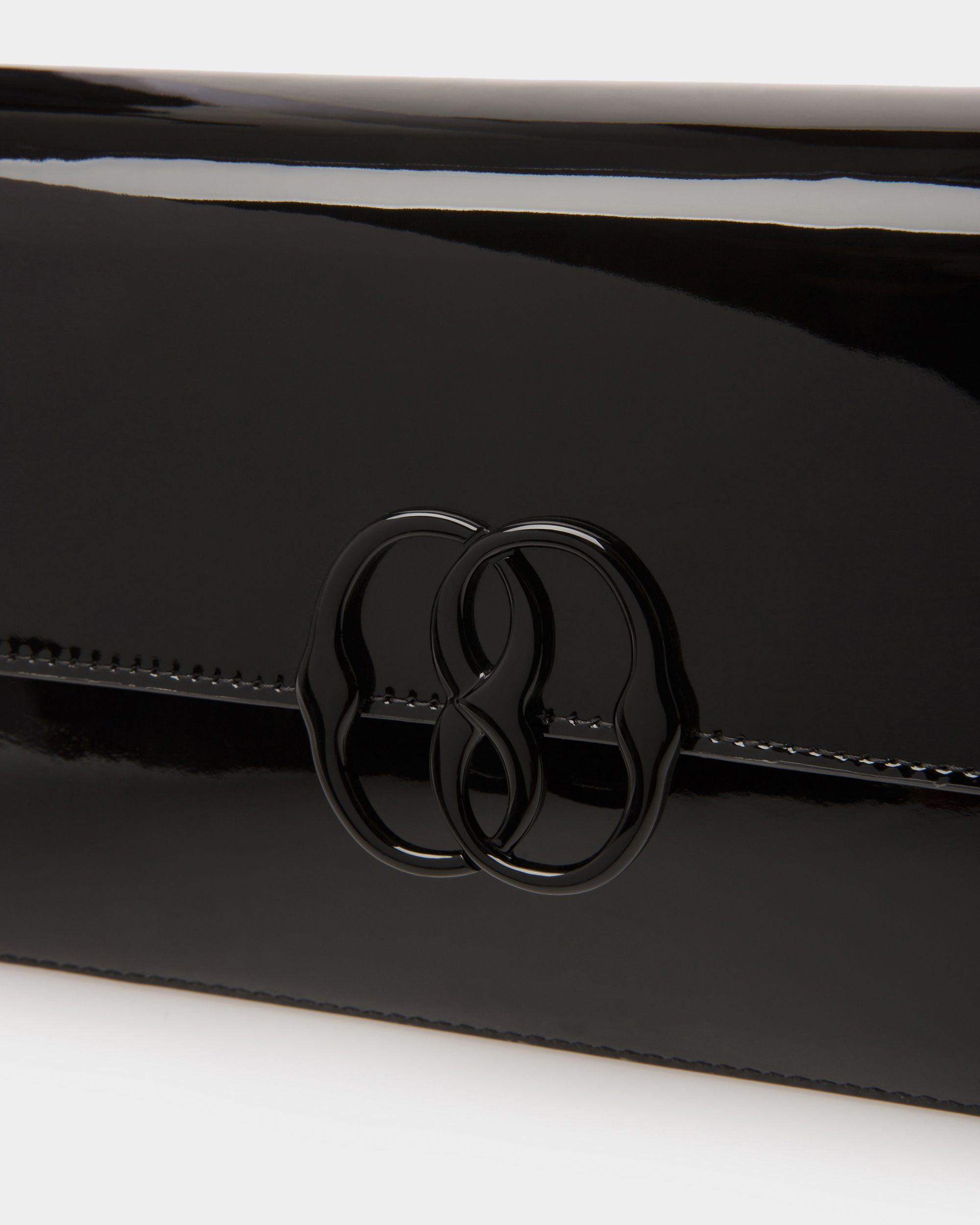 Sac D’Épaule Emblem En Cuir Noir - Femme - Bally - 06