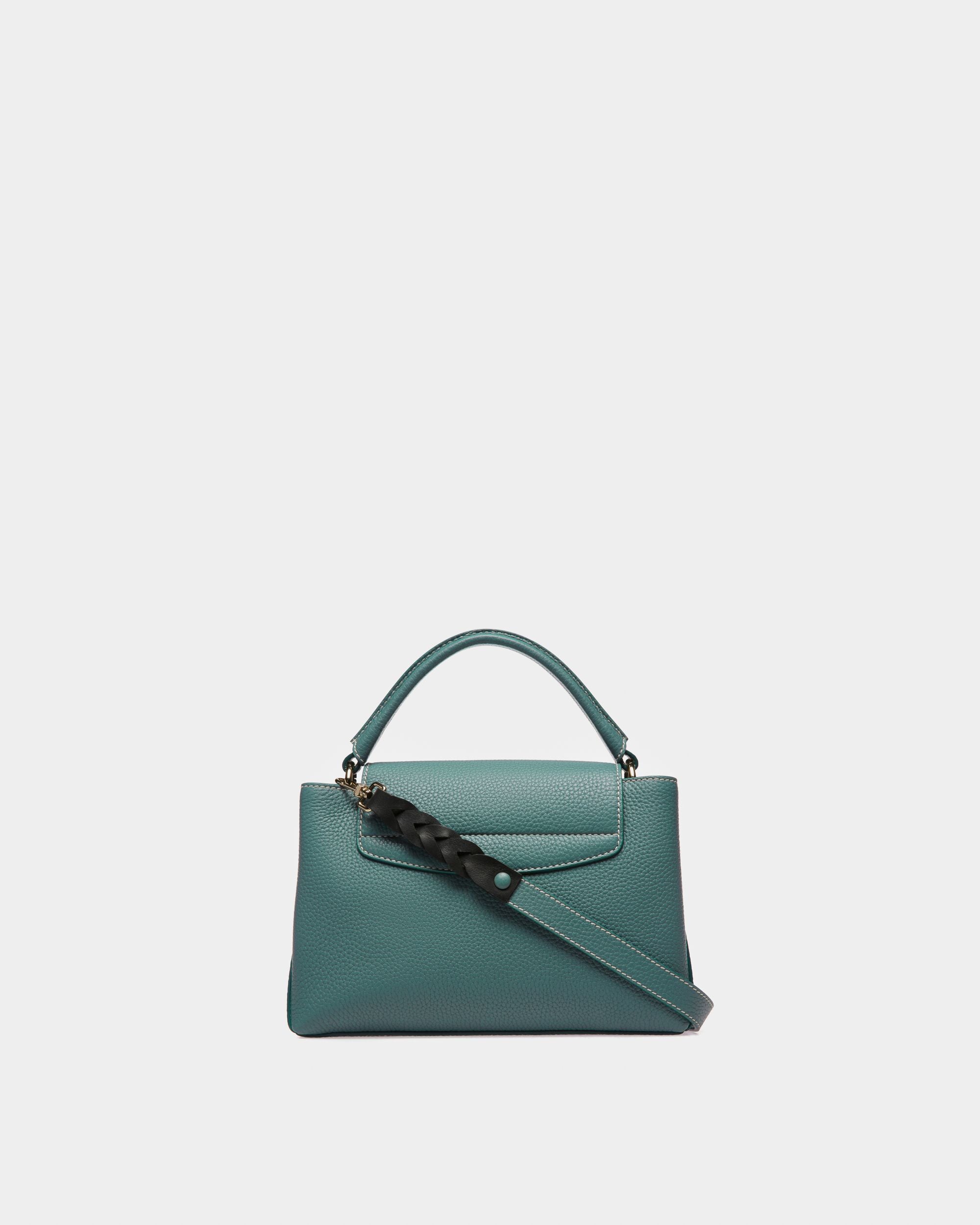 Layka Small Sac À Main En Cuir Vert Foncé - Femme - Bally - 03