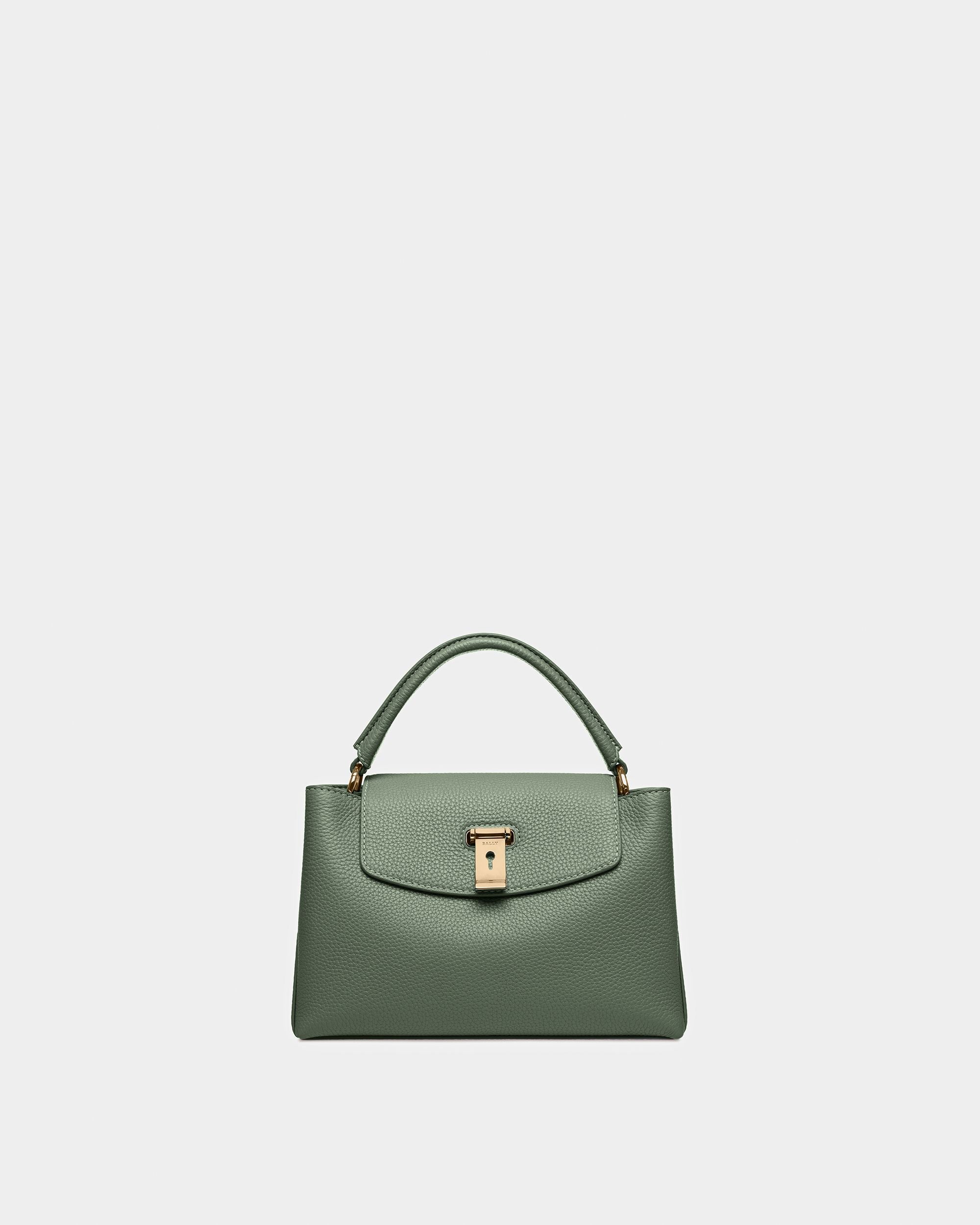 Layka Small Sac À Poignée Supérieure En Cuir Vert Sauge - Femme - Bally - 01