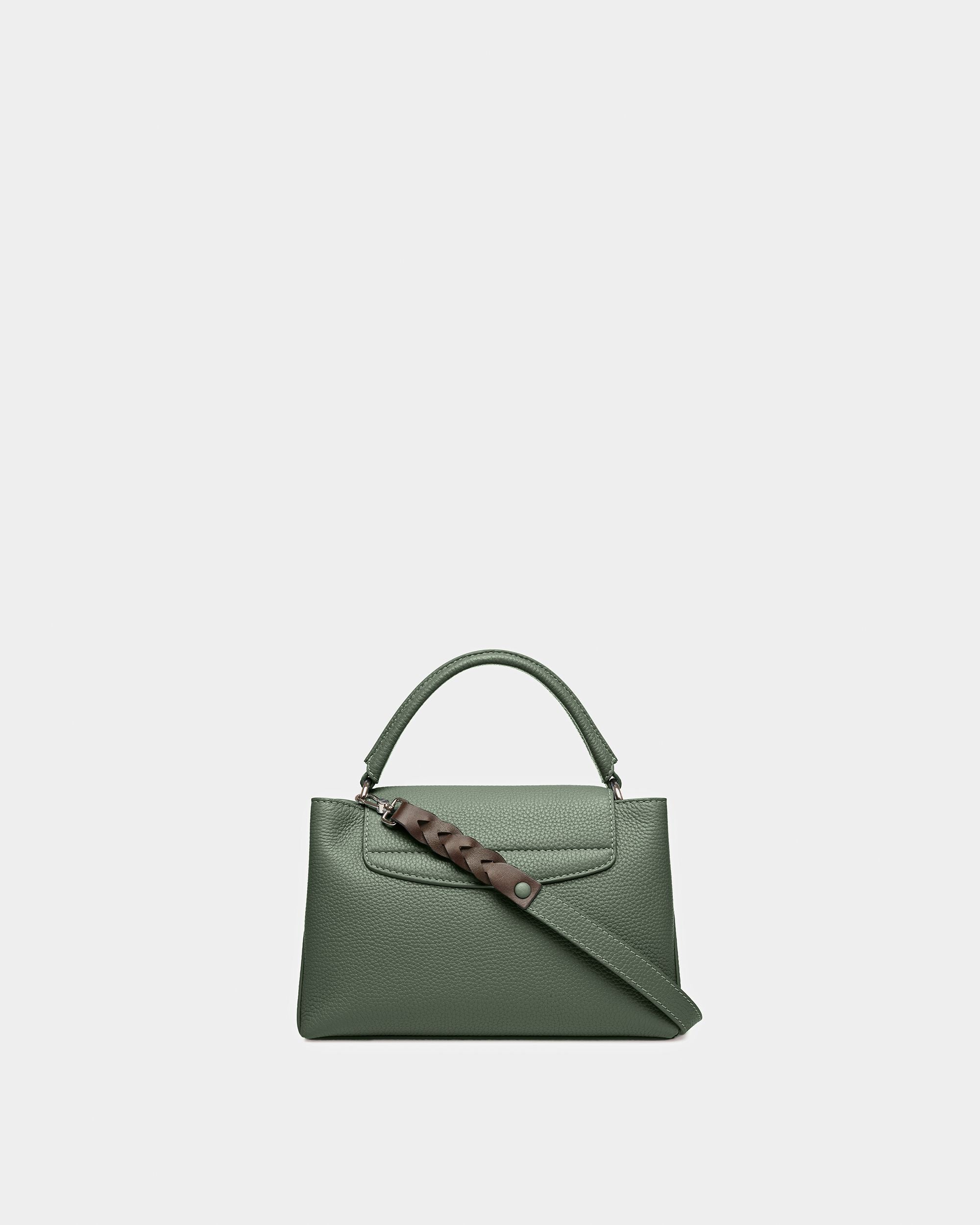 Layka Small Sac À Poignée Supérieure En Cuir Vert Sauge - Femme - Bally - 04