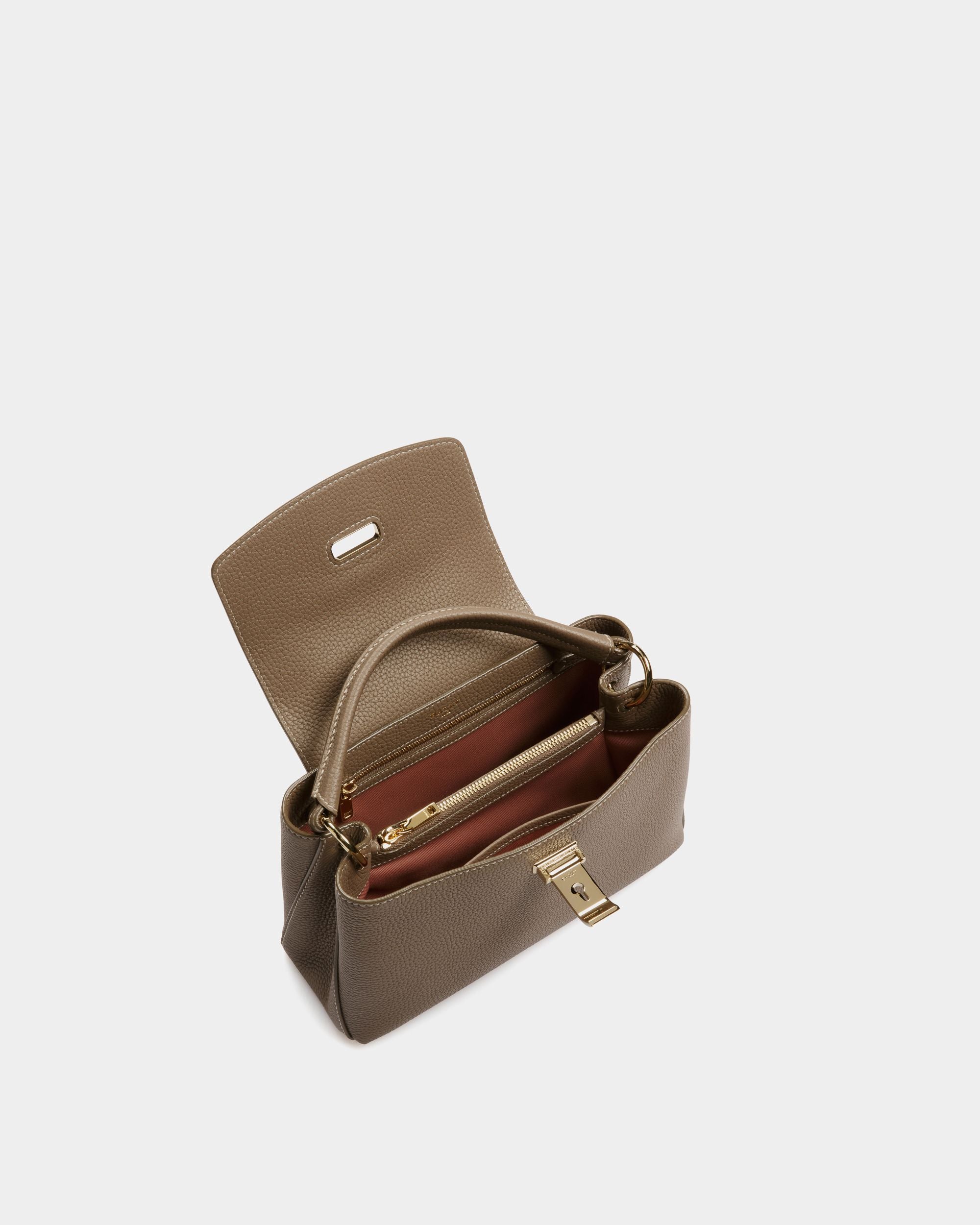 Layka Sac À Poignée Supérieure En Cuir Marron Clair - Femme - Bally - 04