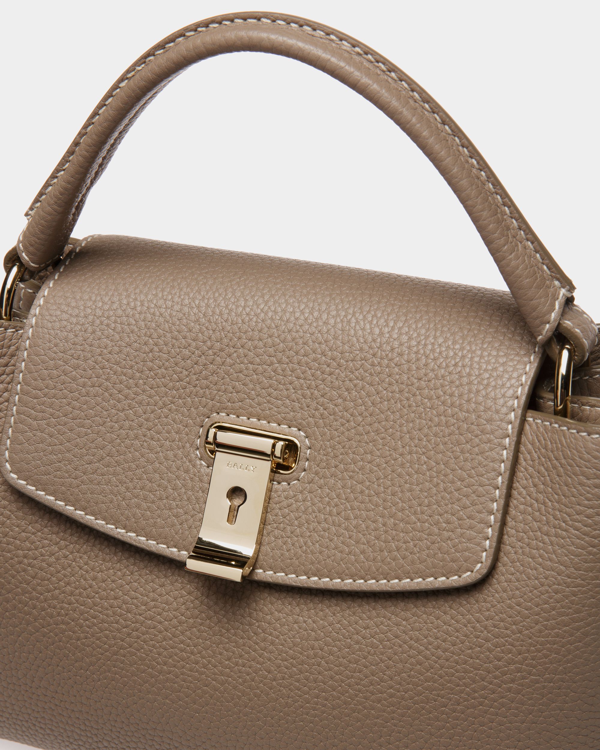 Layka Sac À Poignée Supérieure En Cuir Marron Clair - Femme - Bally - 05