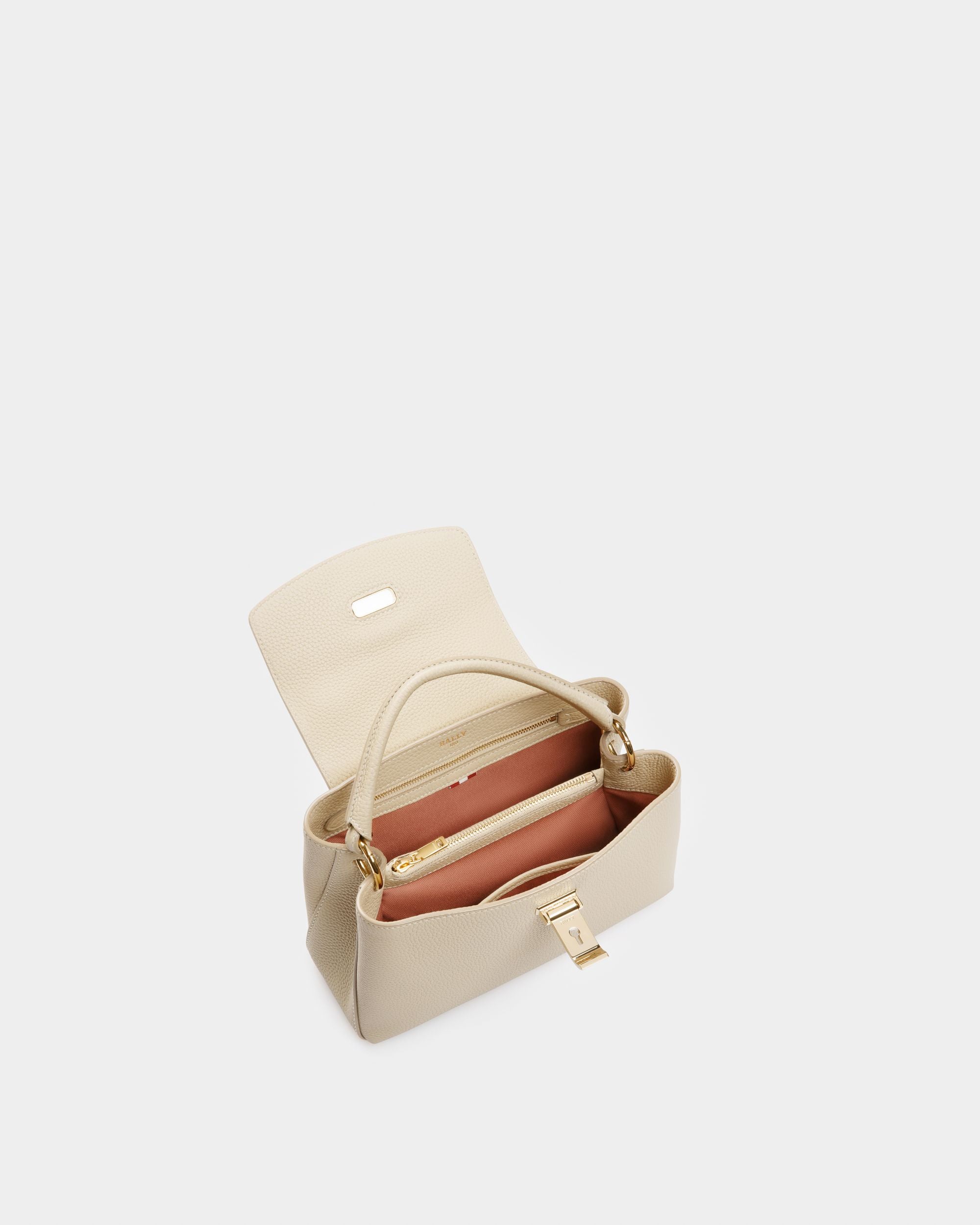 Layka Sac À Poignée Supérieure En Cuir Couleur Fossil - Femme - Bally - 04