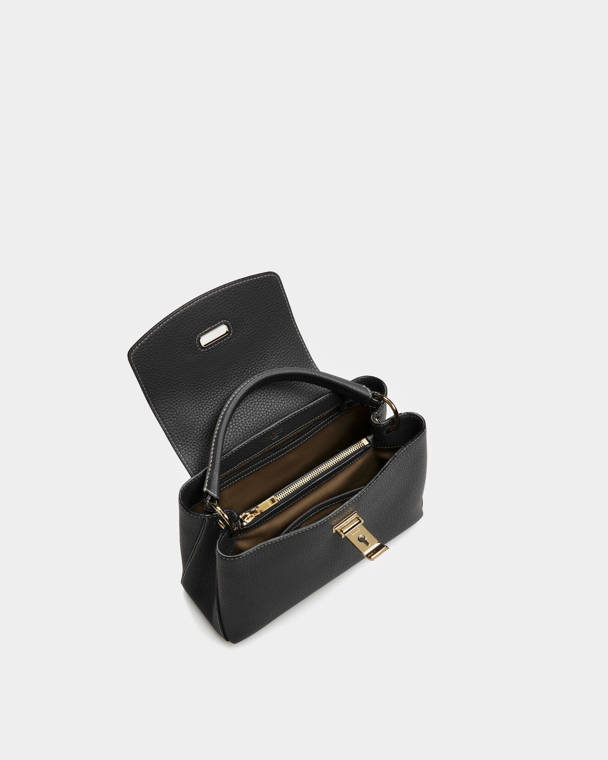 Layka Sac À Poignée Supérieure En Cuir Noir - Femme - Bally - 05