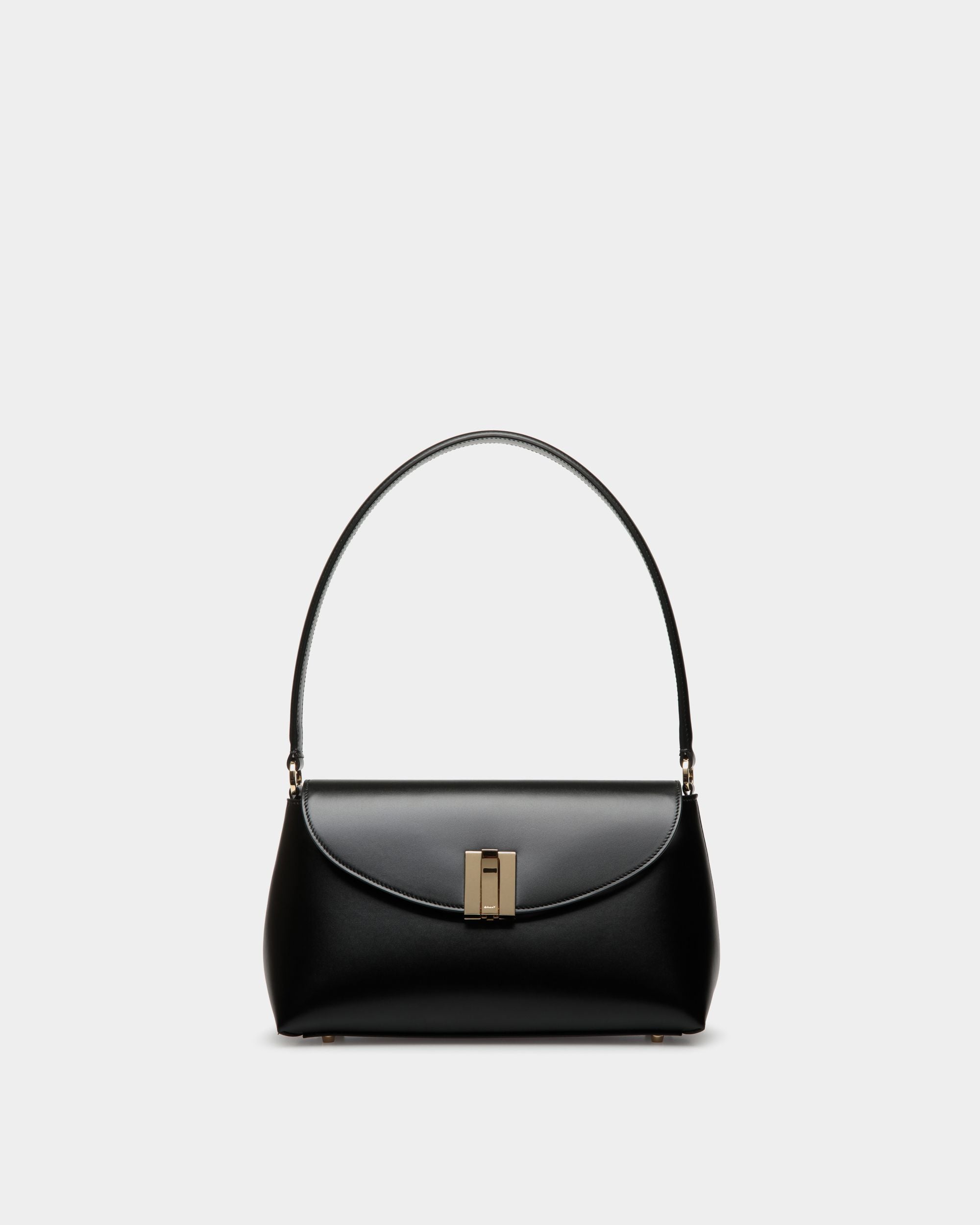 Petit Sac À Anse Supérieure Ollam En Cuir Noir - Femme - Bally - 01