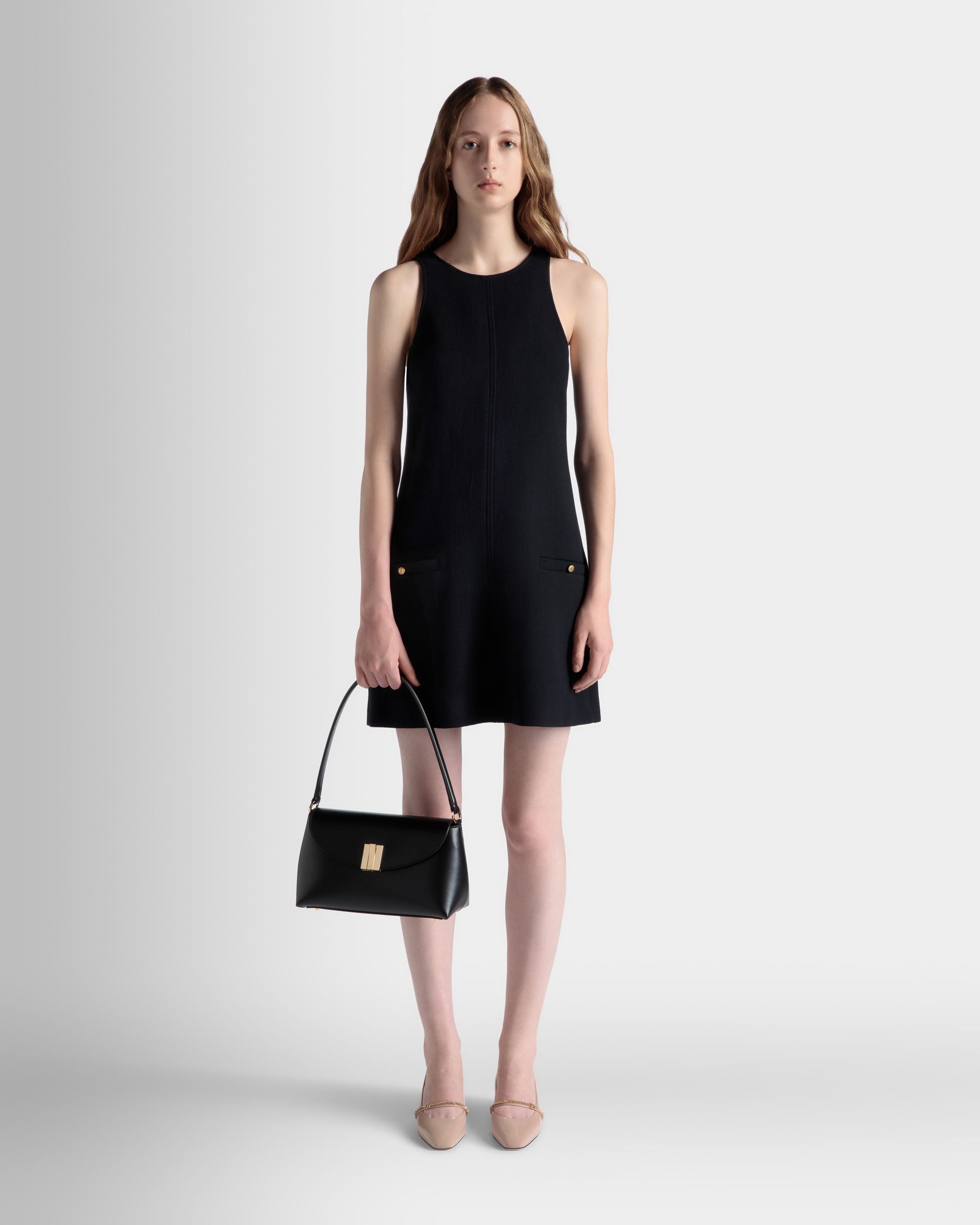 Petit Sac À Anse Supérieure Ollam En Cuir Noir - Femme - Bally - 02