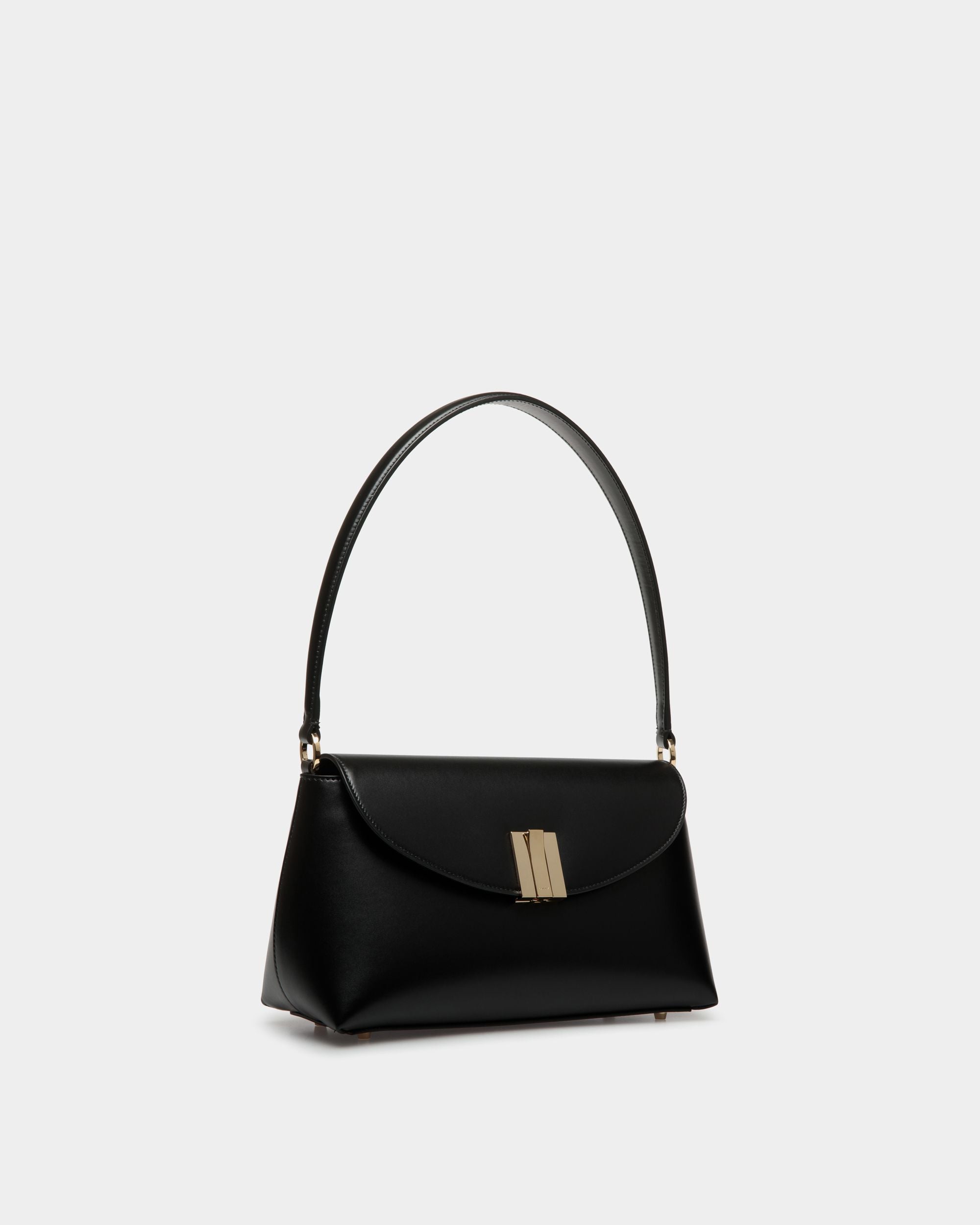 Petit Sac À Anse Supérieure Ollam En Cuir Noir - Femme - Bally - 04