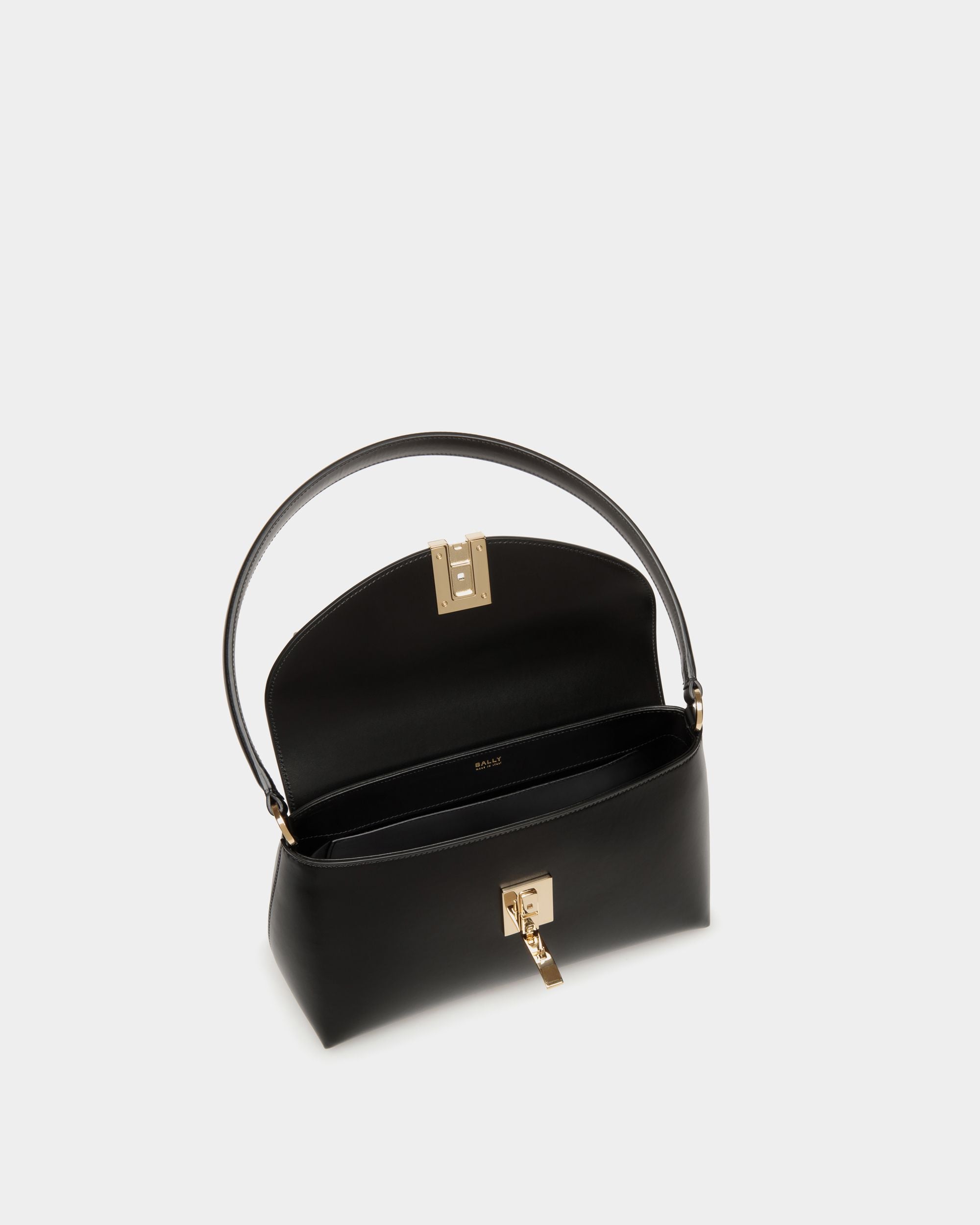 Petit Sac À Anse Supérieure Ollam En Cuir Noir - Femme - Bally - 05