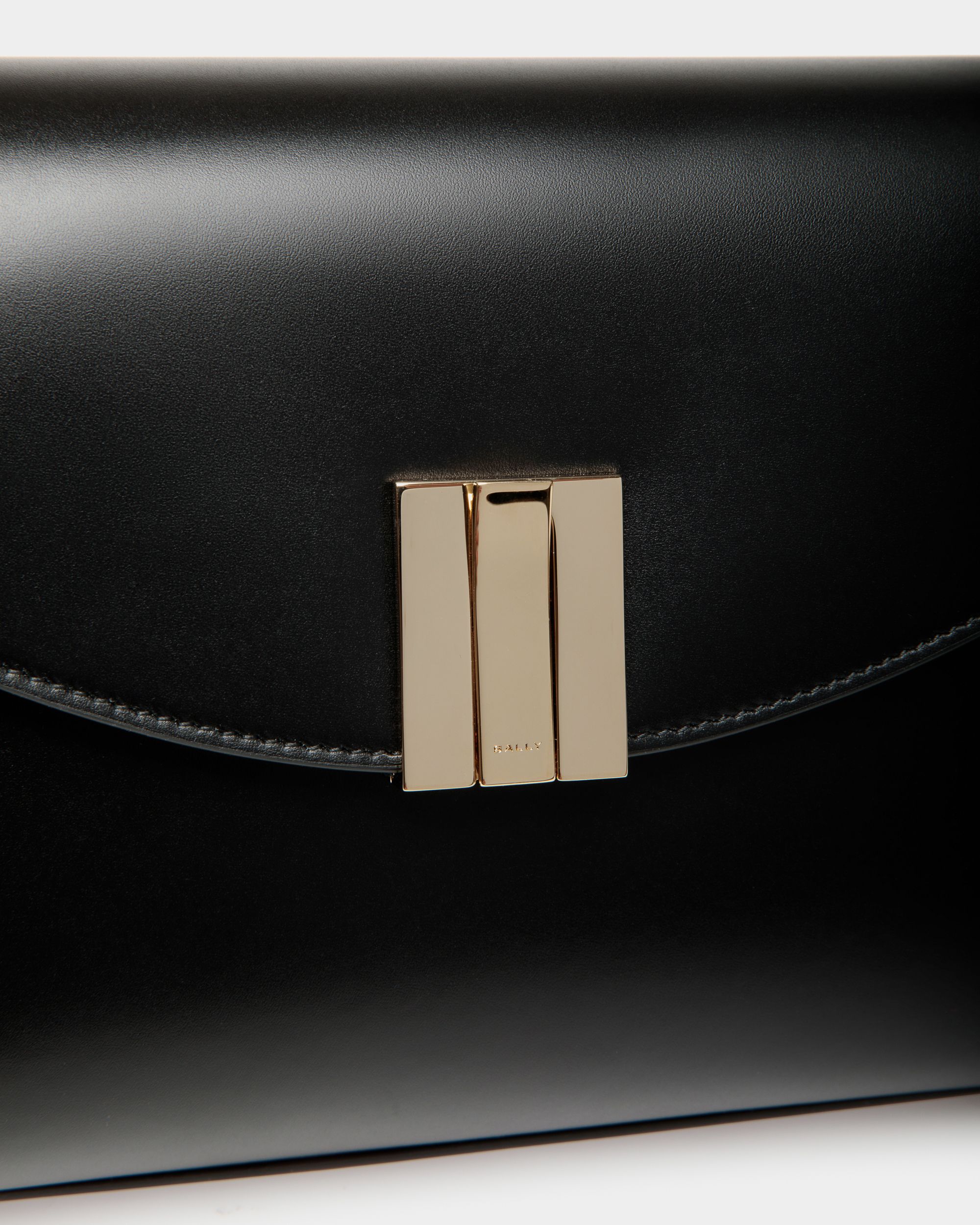 Petit Sac À Anse Supérieure Ollam En Cuir Noir - Femme - Bally - 06