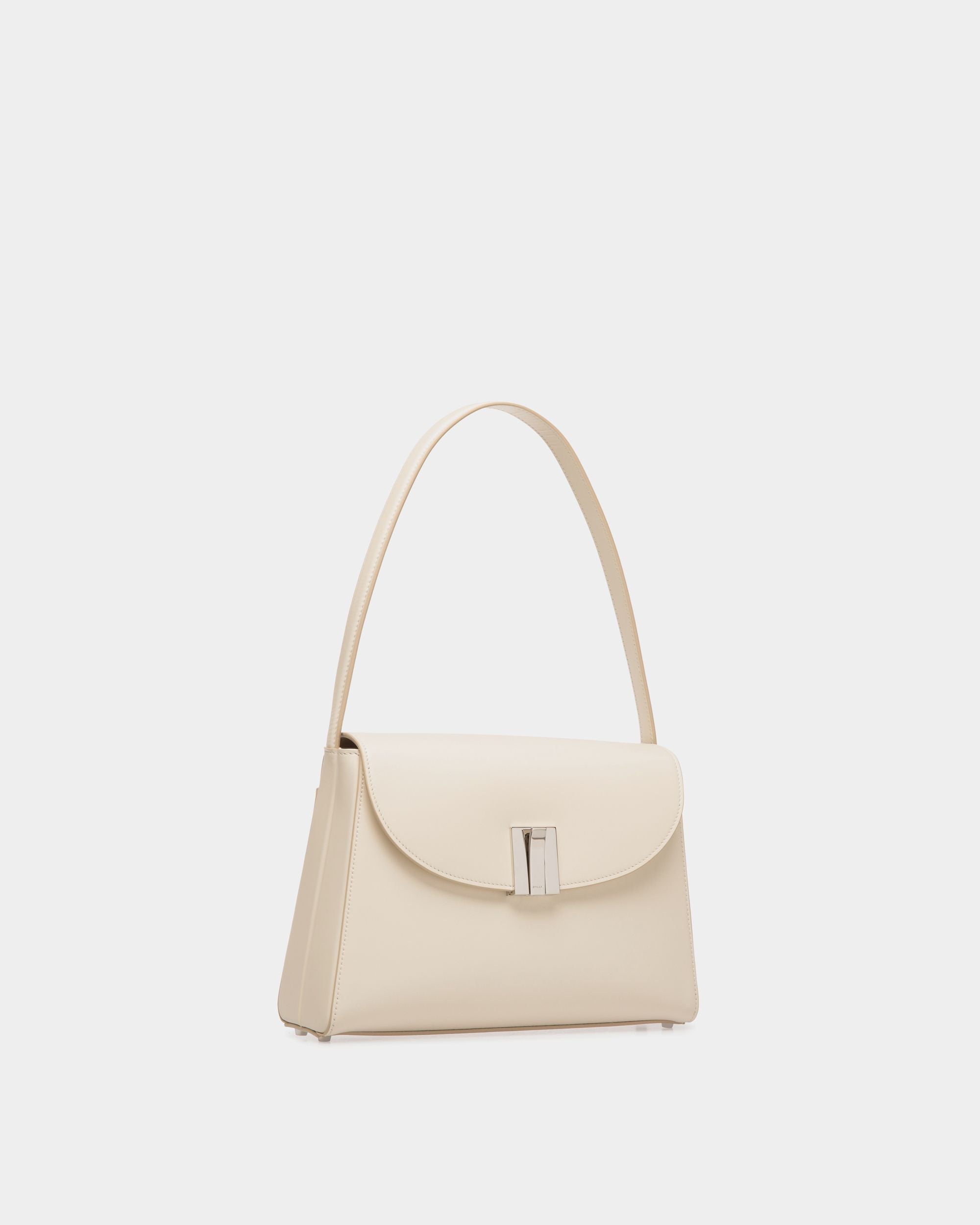 Sac D'épaule Ollam En Cuir Blanc - Femme - Bally - 04