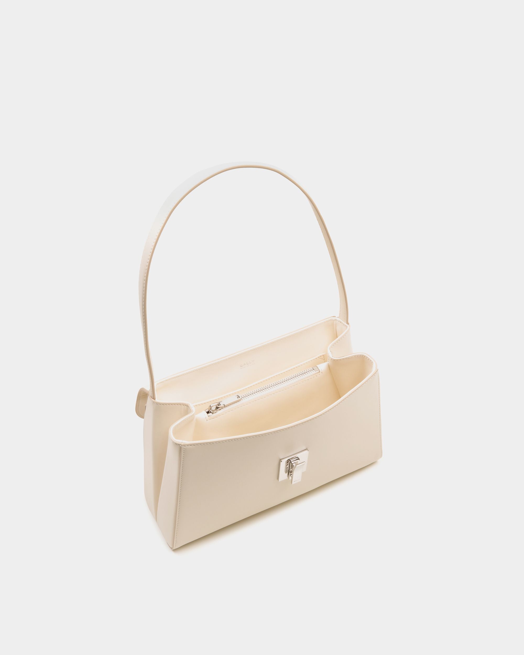 Sac D'épaule Ollam En Cuir Blanc - Femme - Bally - 05