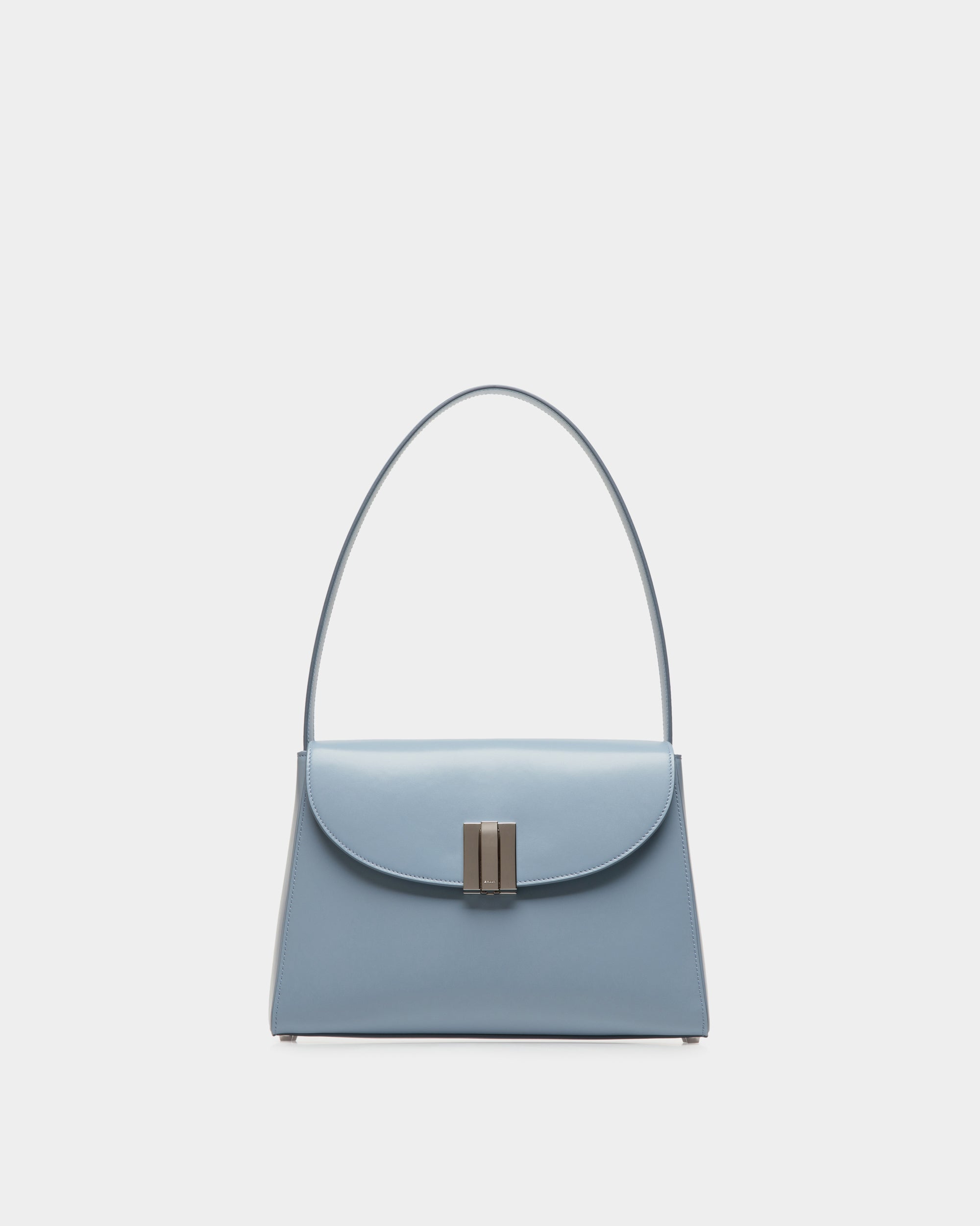 Sac D’épaule Ollam En Cuir Light Blue - Femme - Bally - 01