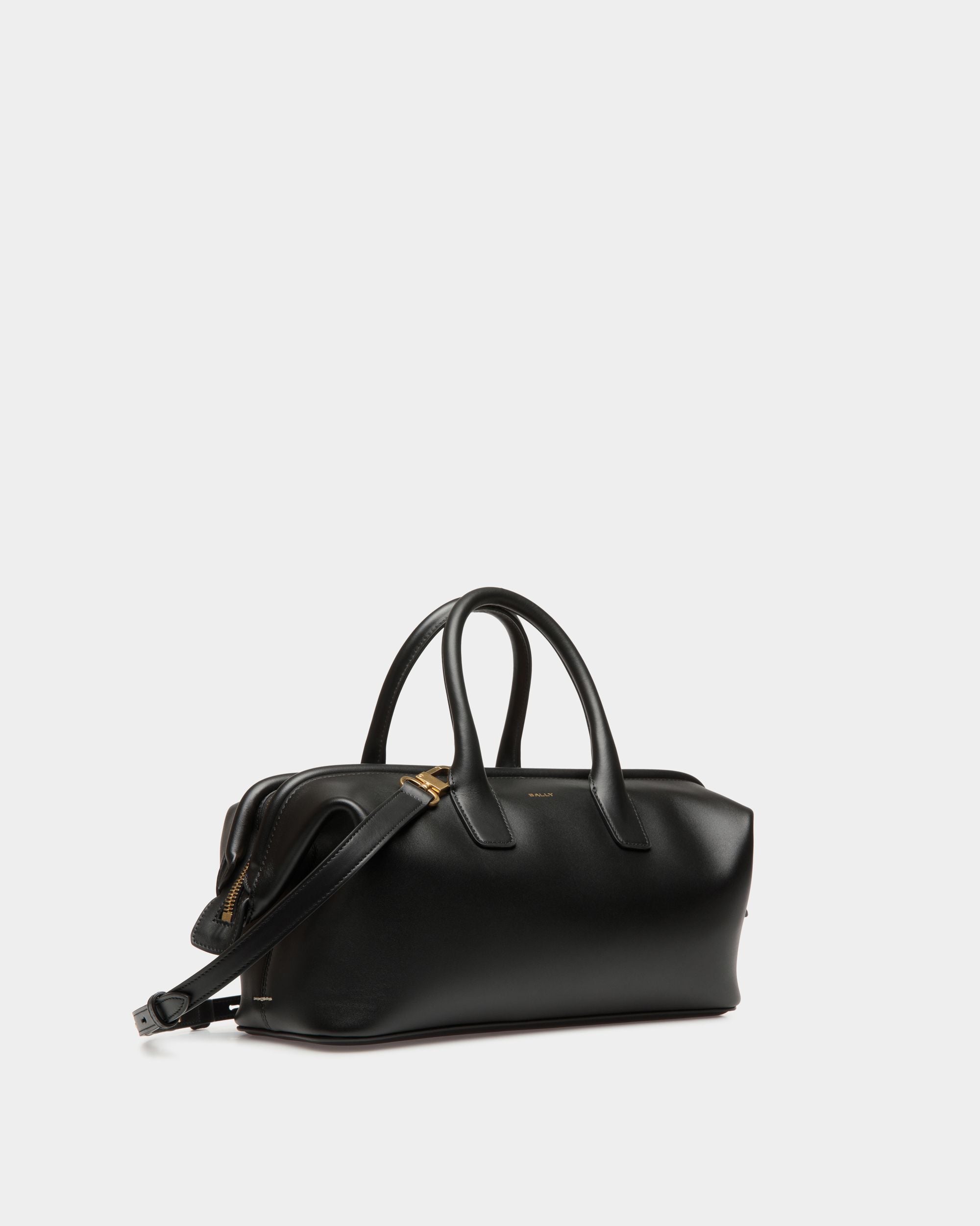Petit Sac À Anse Supérieure Belle En Cuir Noir - Femme - Bally - 04
