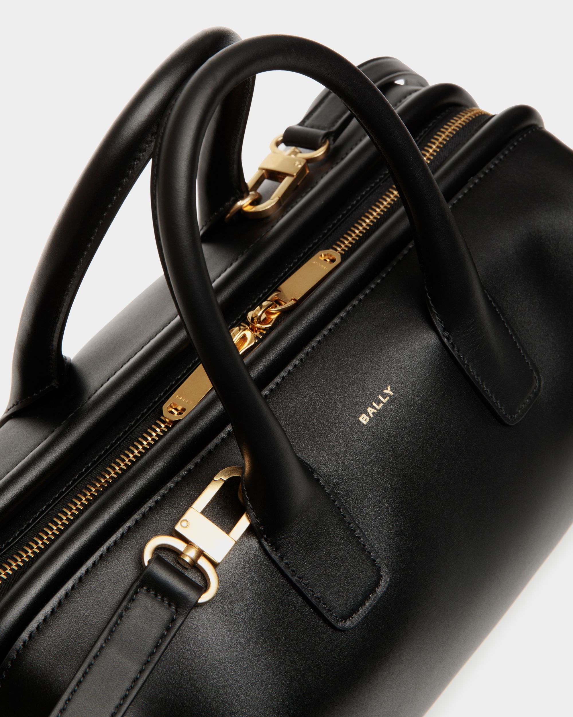 Petit Sac À Anse Supérieure Belle En Cuir Noir - Femme - Bally - 06