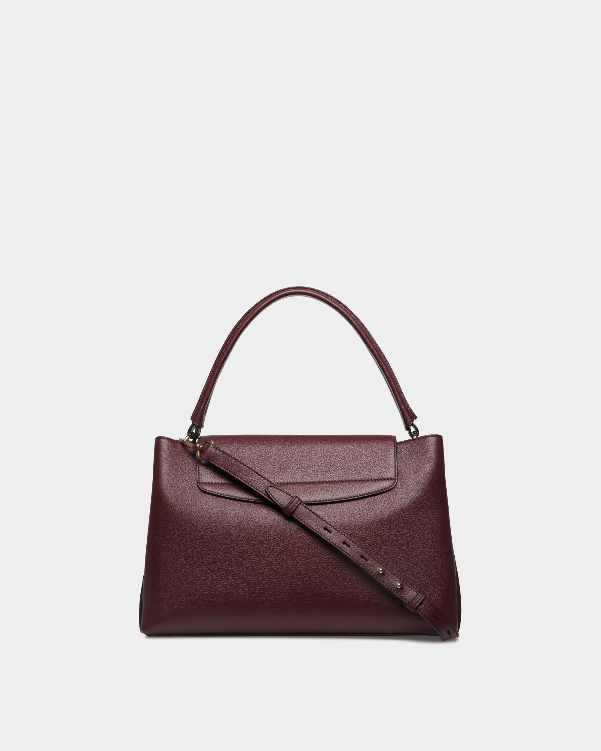 Sac À Anse Supérieure Lock Me En Cuir Grainé Andorra - Femme - Bally - 03