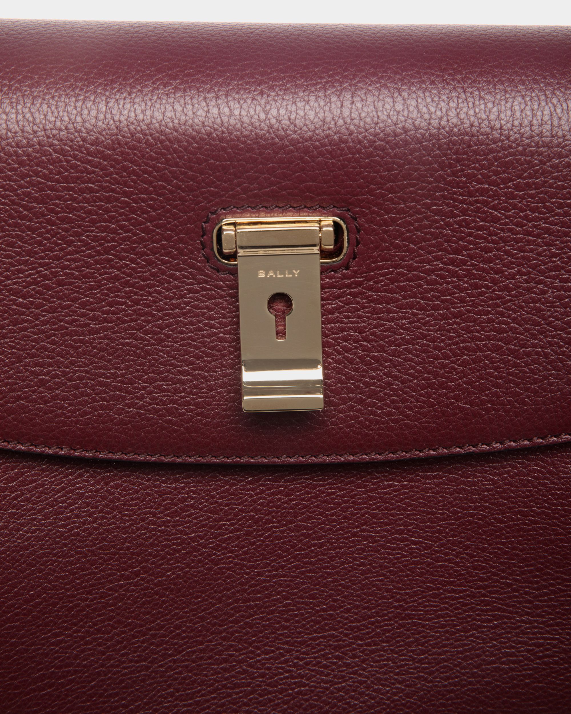Sac À Anse Supérieure Lock Me En Cuir Grainé Andorra - Femme - Bally - 05