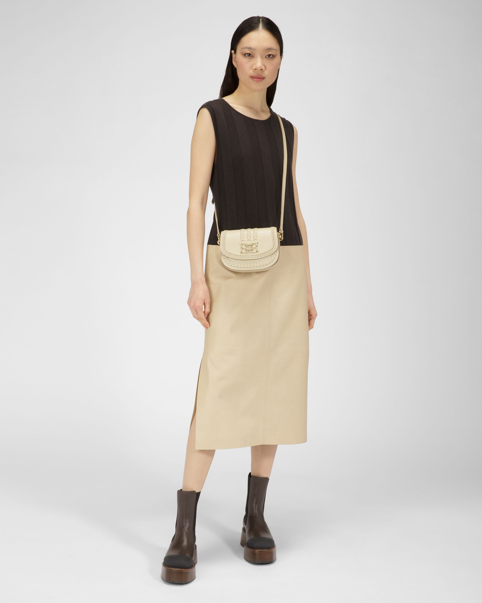 Baily Mini-Sac En Cuir Beige Clair - Femme - Bally - 06