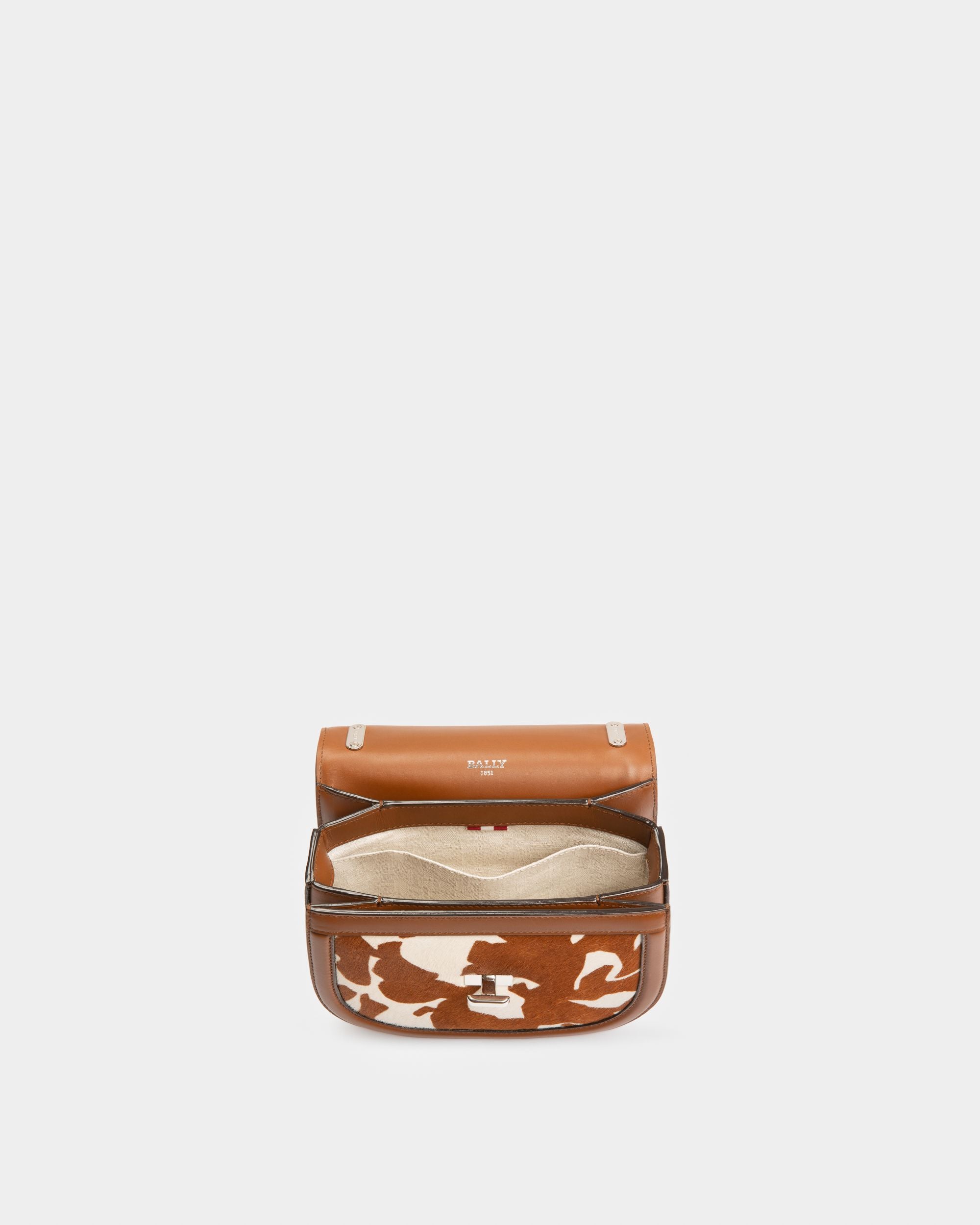 Baily Mini-Sac En Cuir Marron Et Blanc - Femme - Bally - 04