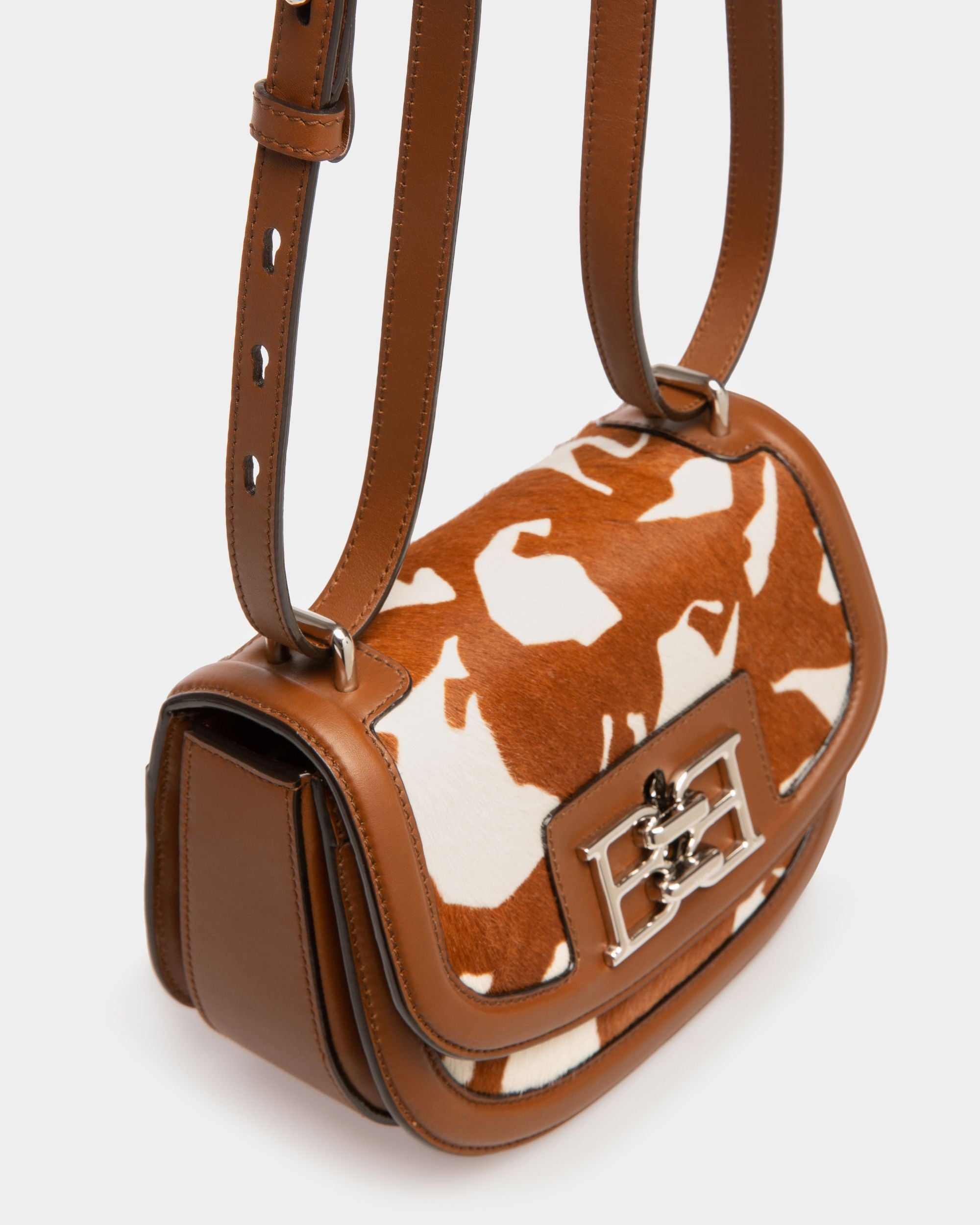 Baily Mini-Sac En Cuir Marron Et Blanc - Femme - Bally - 05