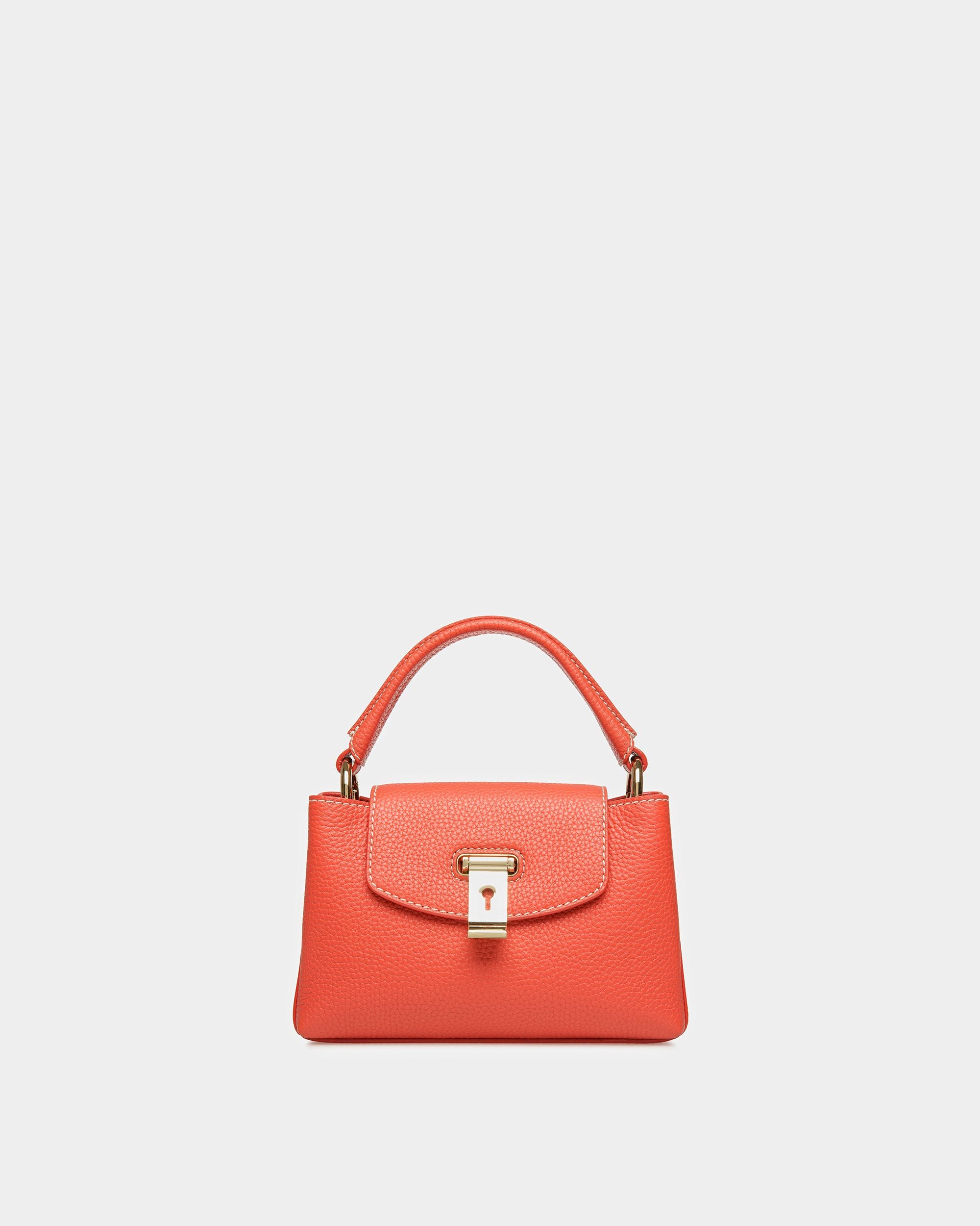 Layka Xs Sac À Anse Supérieure En Cuir Orange Et Marron - Femme - Bally - 01